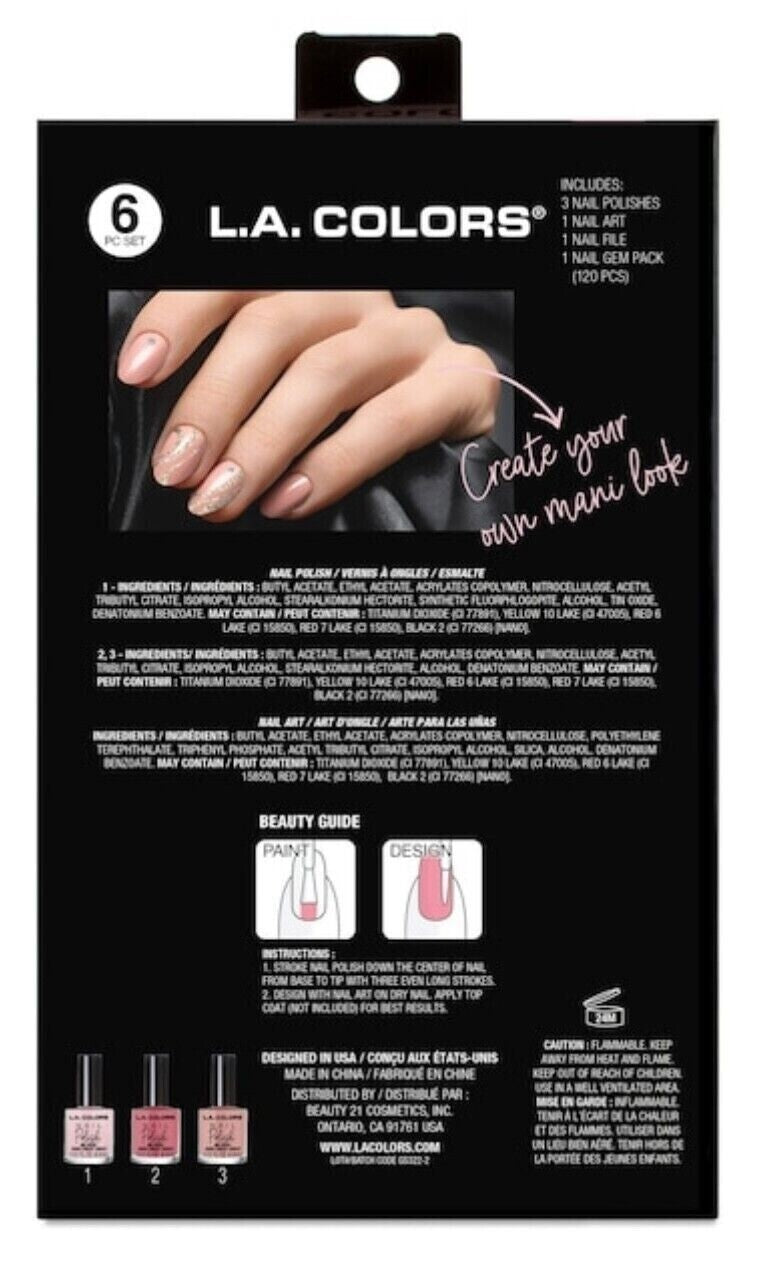L.A. GIRL Get Fancy Manicure Nail Polish Kit (6Pcs)