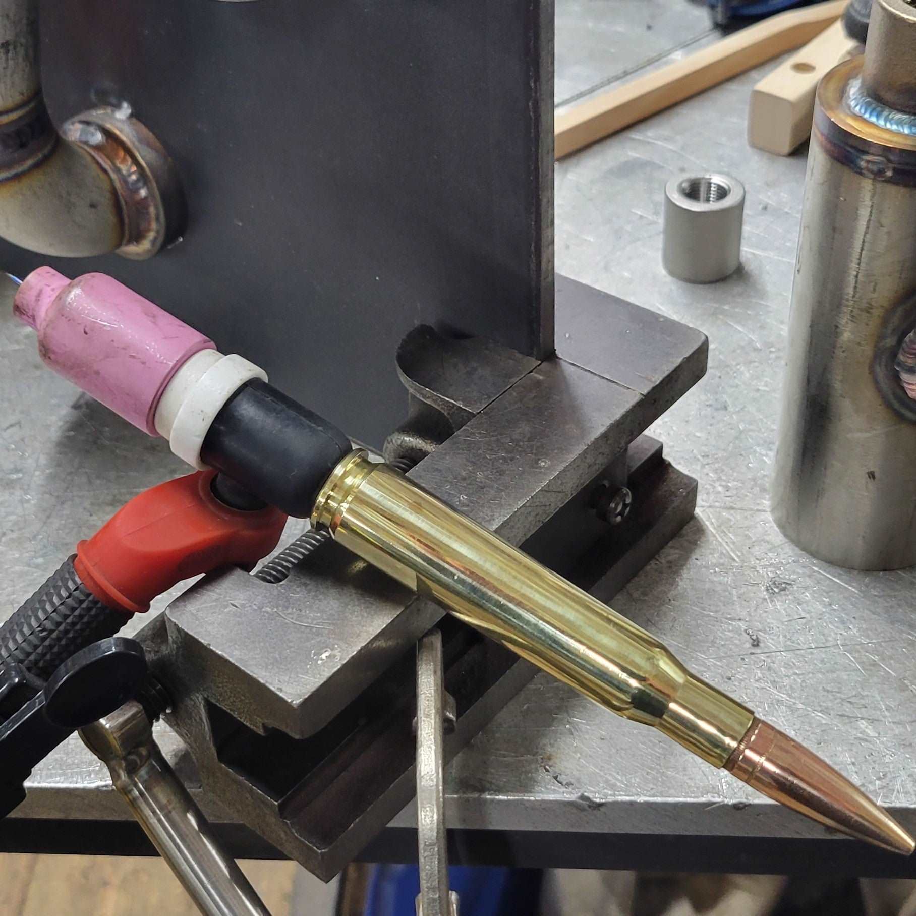 50 Cal BMG Long Bullet Tig Welding Back Cap