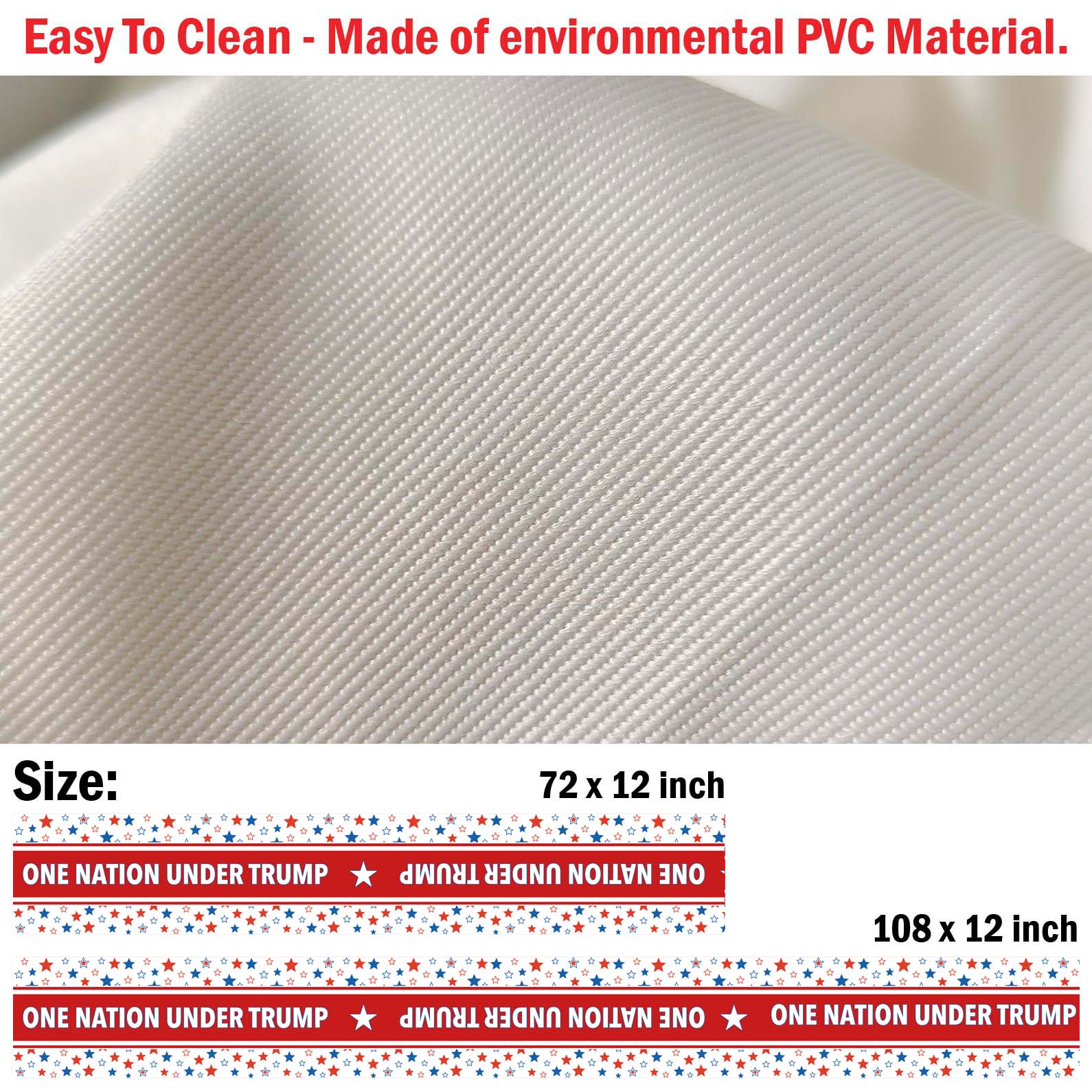 One Nation Under Trump Patriotic Table Runner, Trump 4th of July Table Runner for Kitchen 682348