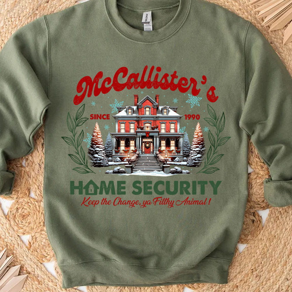 McCallister's Christmas Movie Shirt, Christmas 90's Movie Sweater, Funny Christmas Sweatshirt T1635
