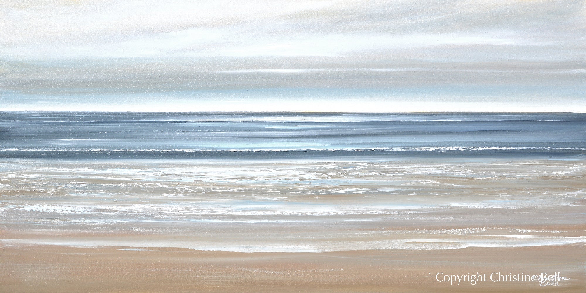 "Morning Tide II" GICLÉE PRINT, Modern Coastal Abstract Ocean Seascape Painting