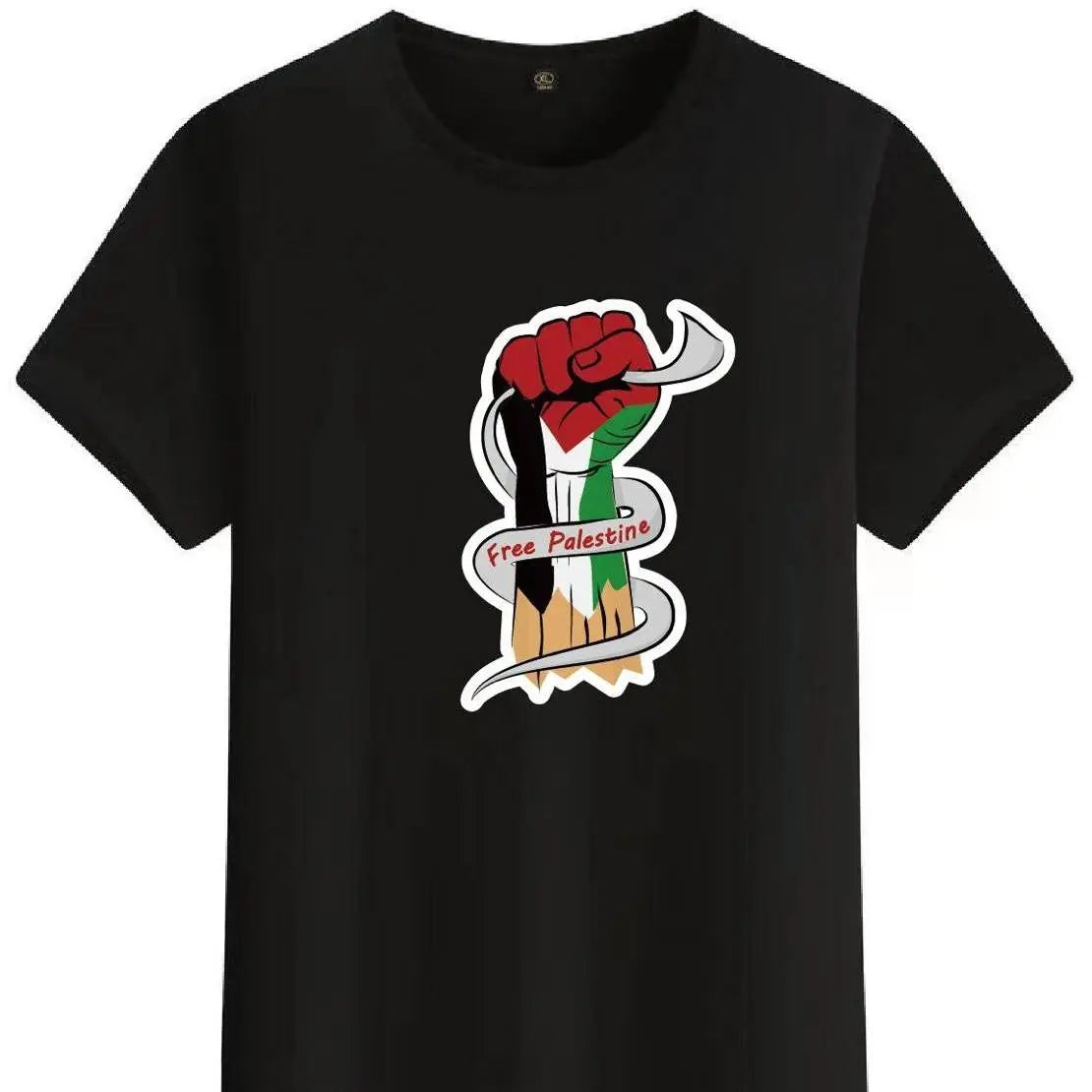"Free Palestine" Fist Design Shirt: 100% Cotton