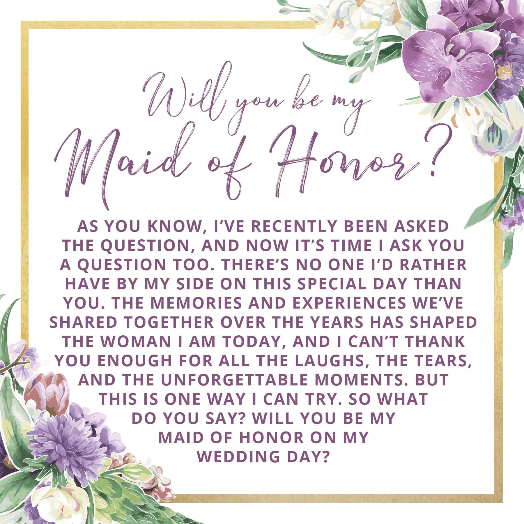 Maid of Honor Spa Gift Box