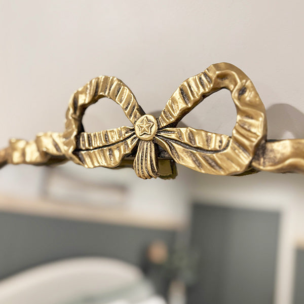 Antique Gold Bow Mirror, Choose Your Size