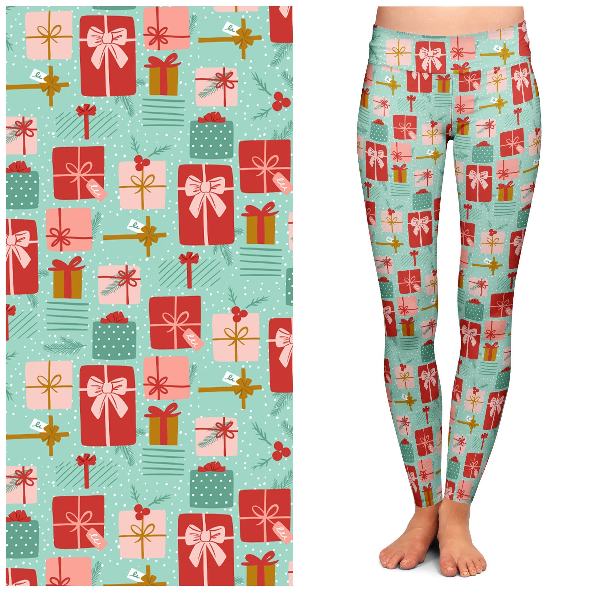"All Wrapped Up" Buttery Soft Leggings by Lipstick & Chrome TC2