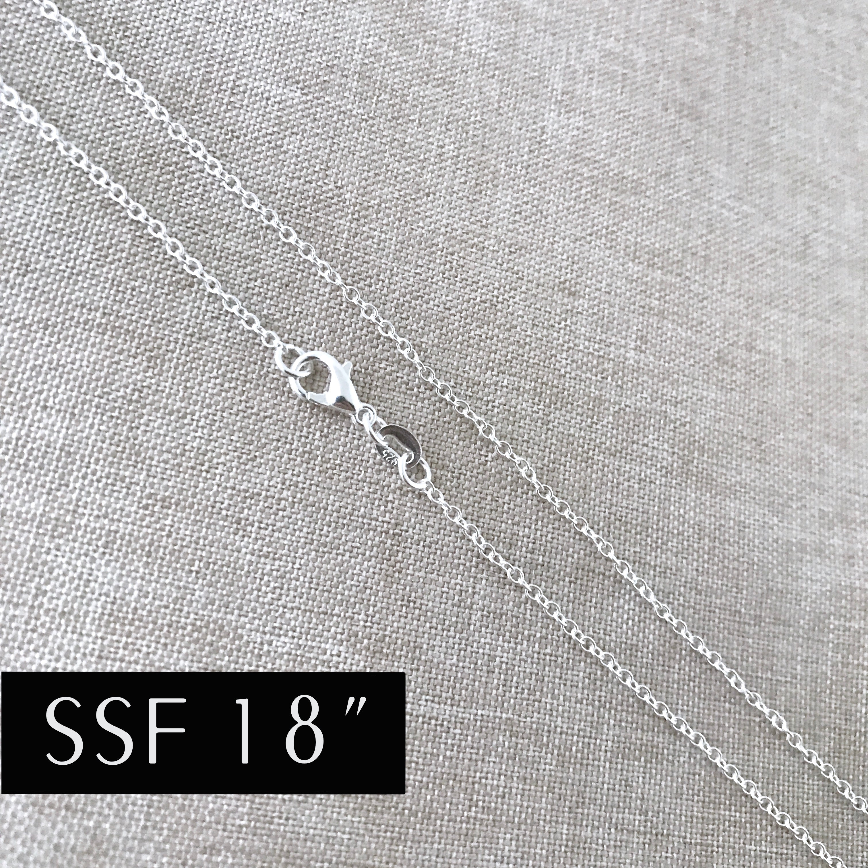 18&amp;quot; - 925 Sterling Silver Filled Necklace Chain - Dainty Fine - 18&amp;quot; - 18 Inch - Lobster Claw Clasp - .925 Stamped - Cable Chain - Silver fill