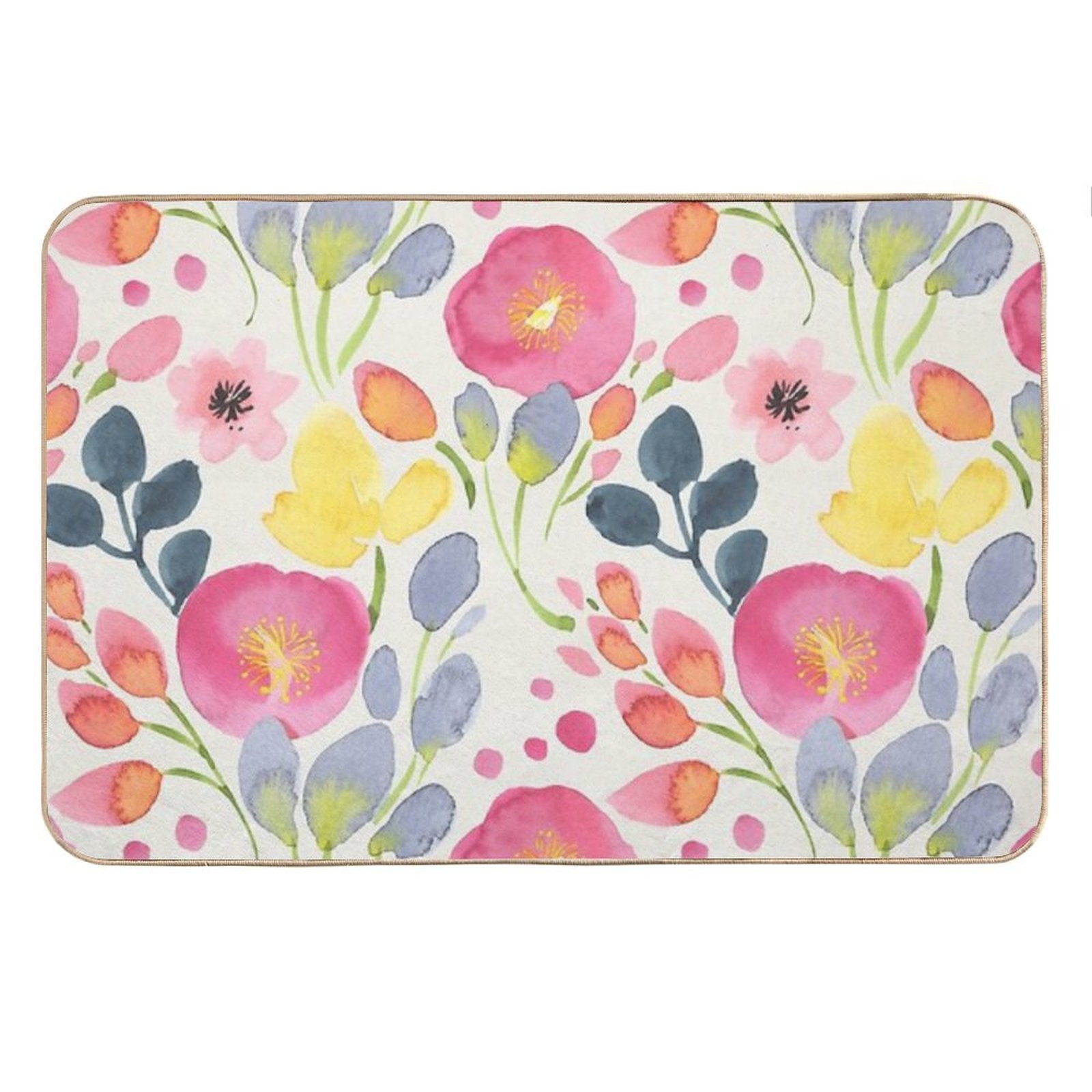 Summer Poppies Bath Mat