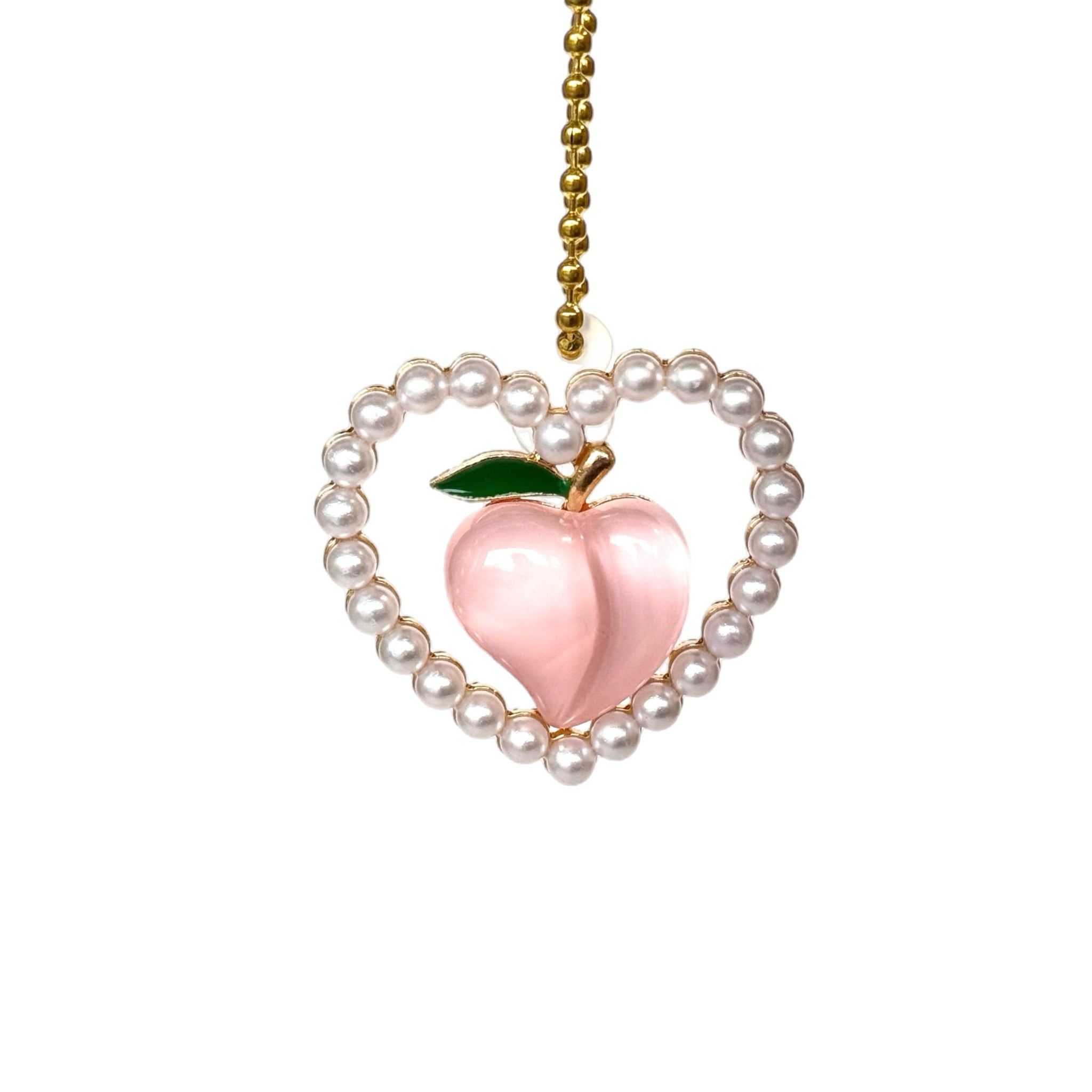 Peach &amp;amp; Pearls Charm - Tumbler Handle Charm