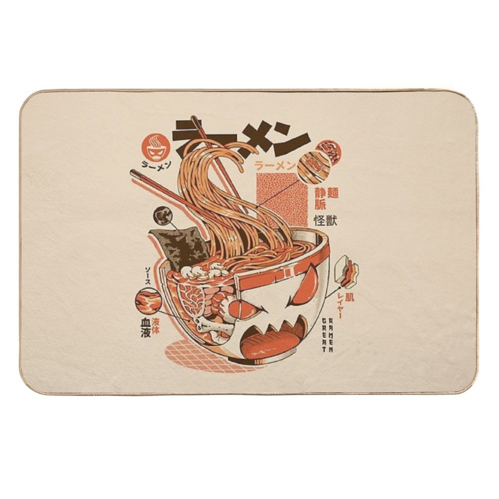 X-ray Great Ramen!  Odorless Bath Mat