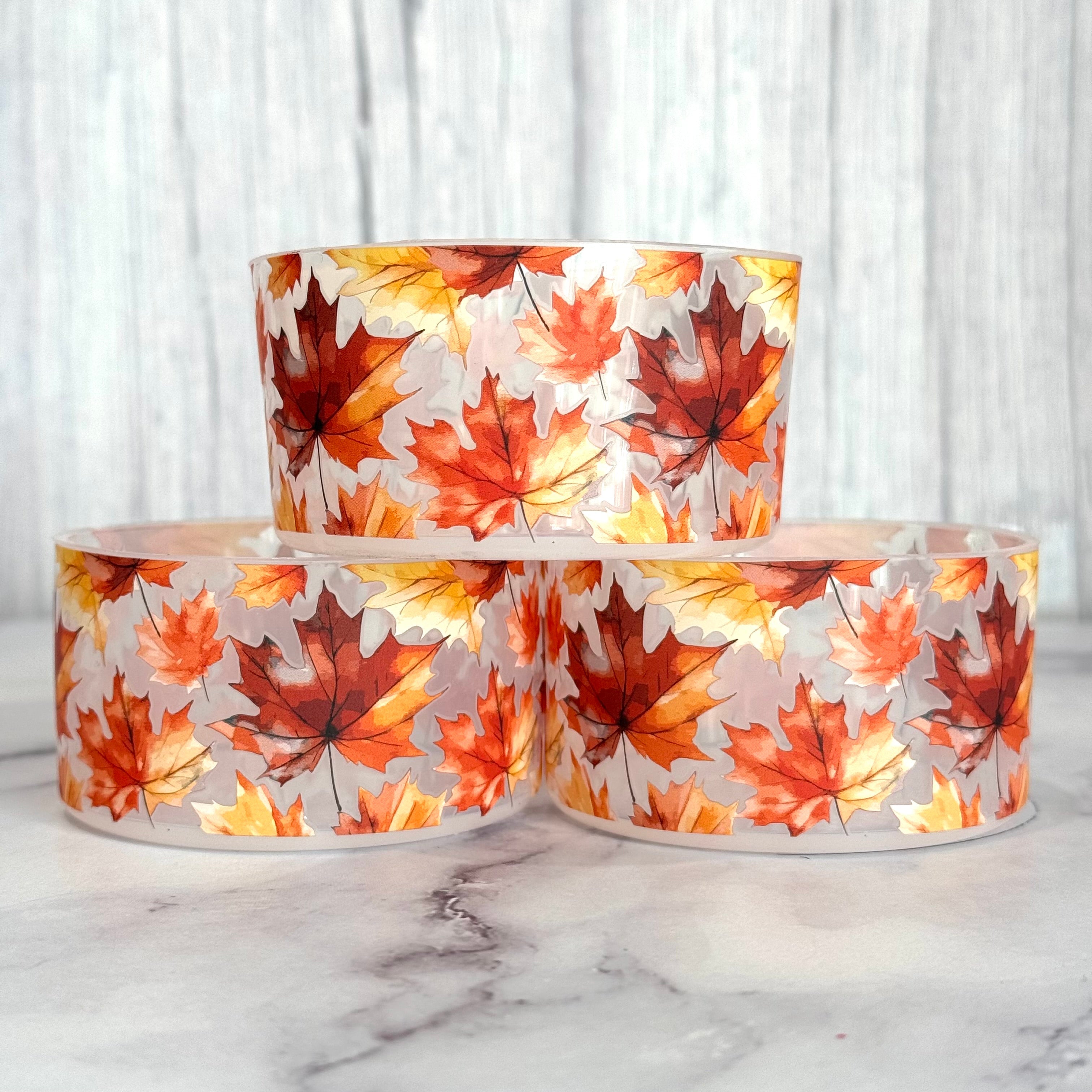 CLEAR FALL LEAVES TUMBLER BOOT