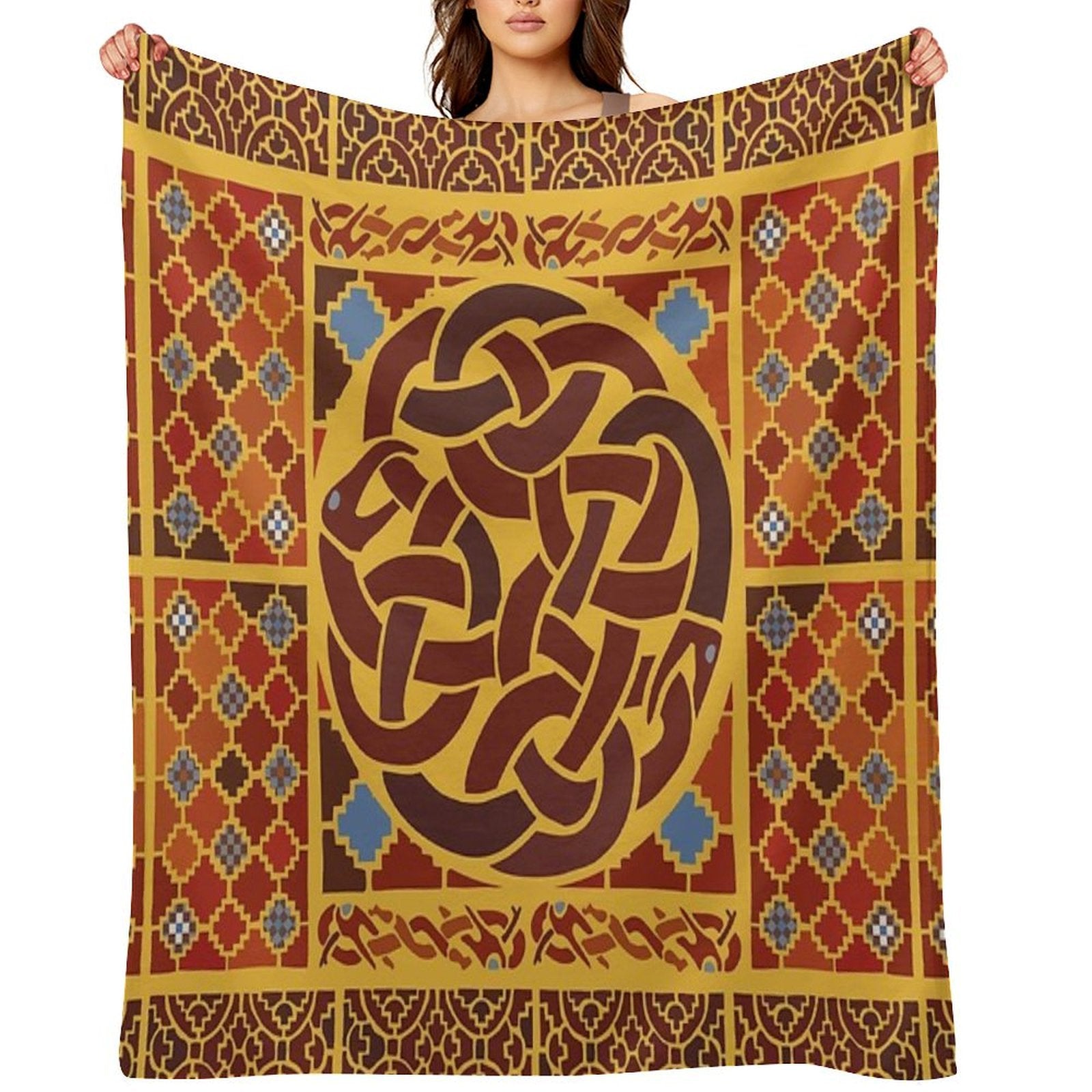 Imagining Sutton Hoo Rædwald Throw Blanket
