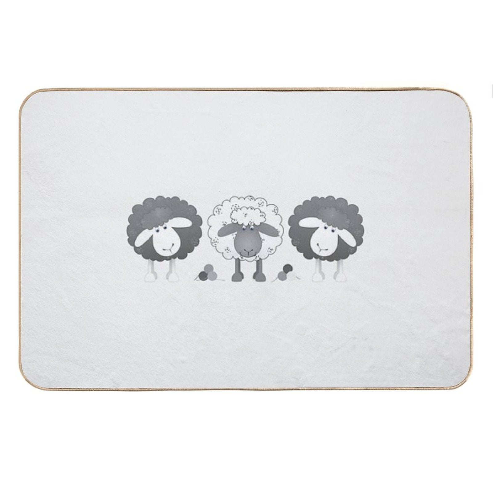 Trio Of Sheep. Bath Mat