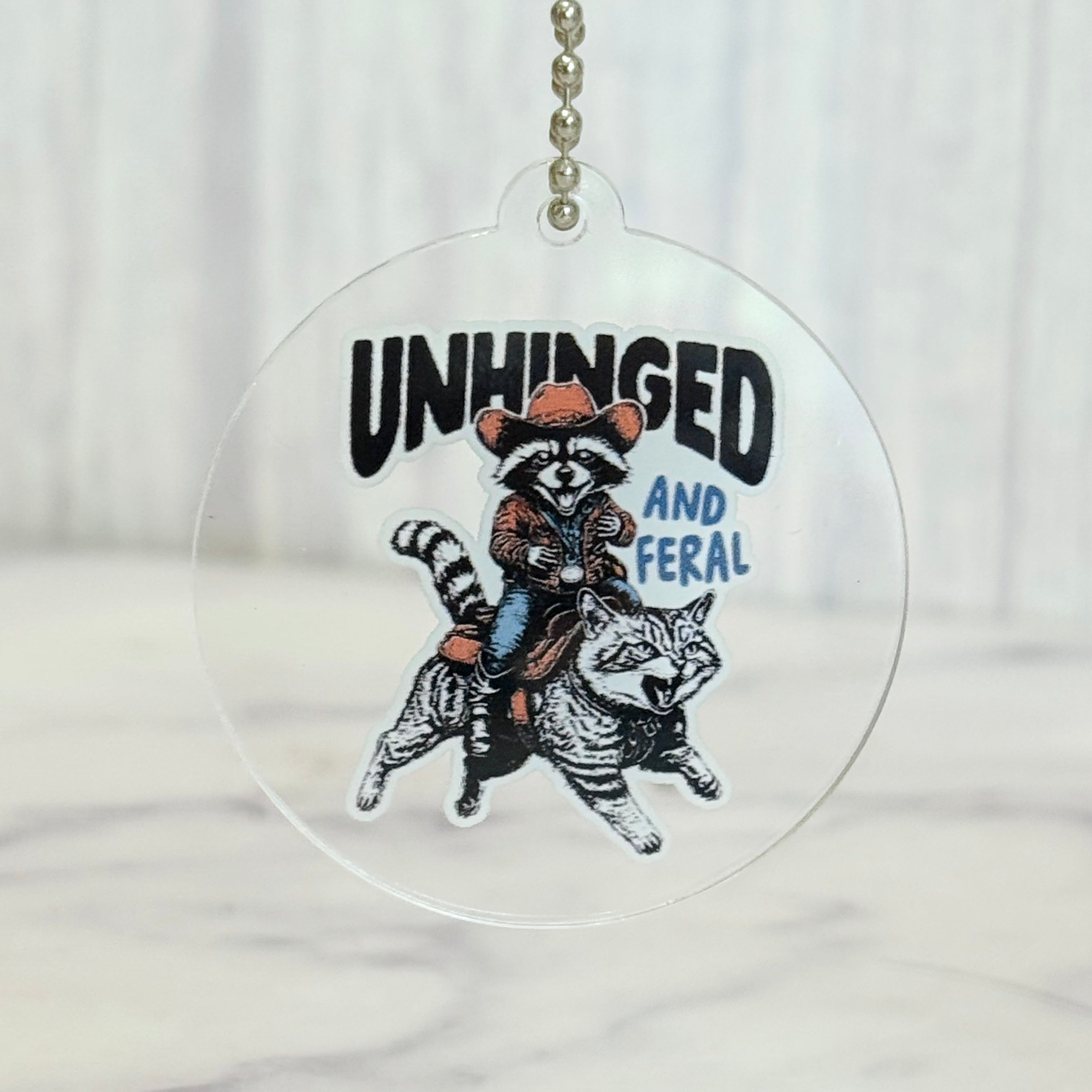 Unhinged and Feral Charm- Tumbler Handle Charm
