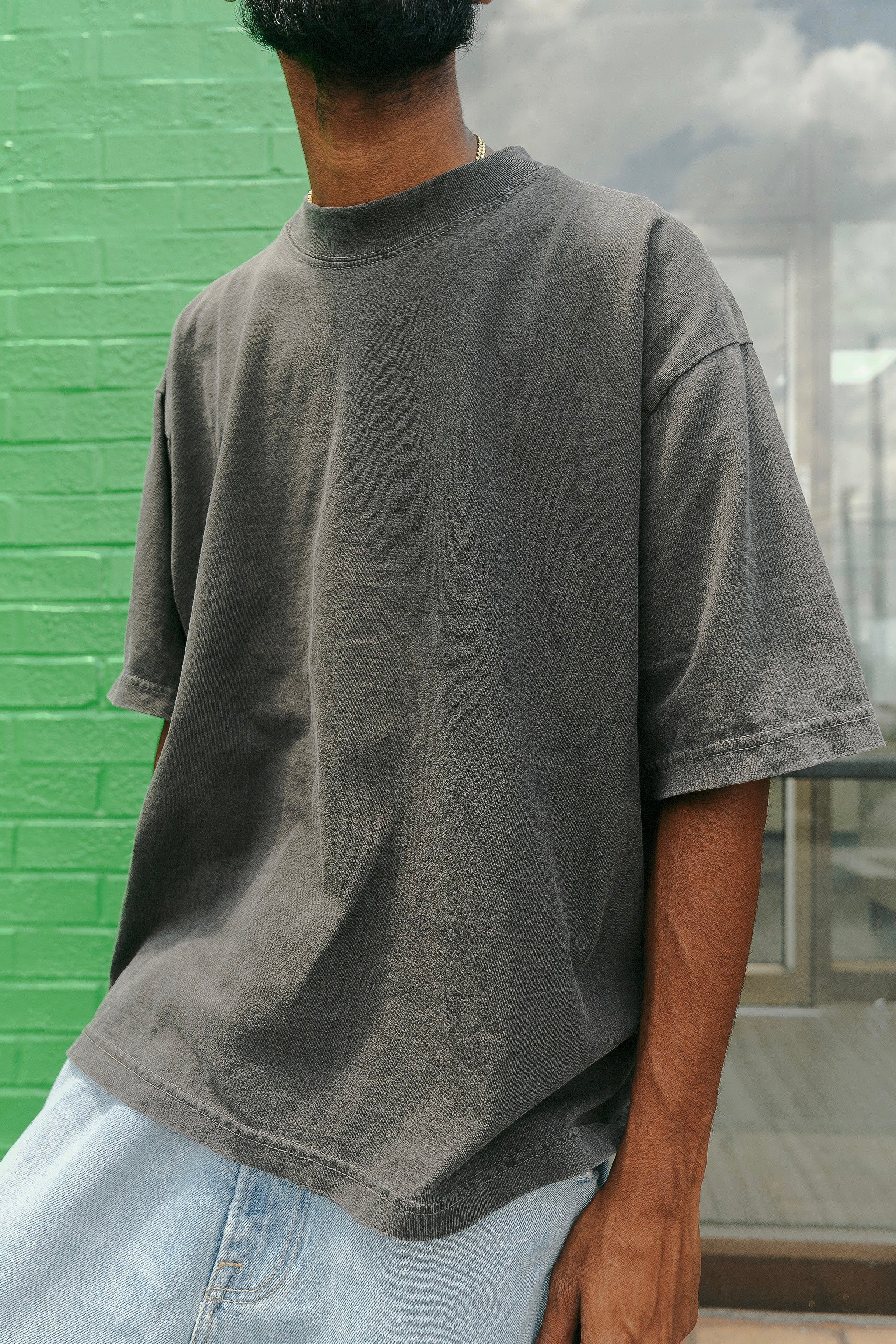 Garment Dye Drop Shoulder Shirt