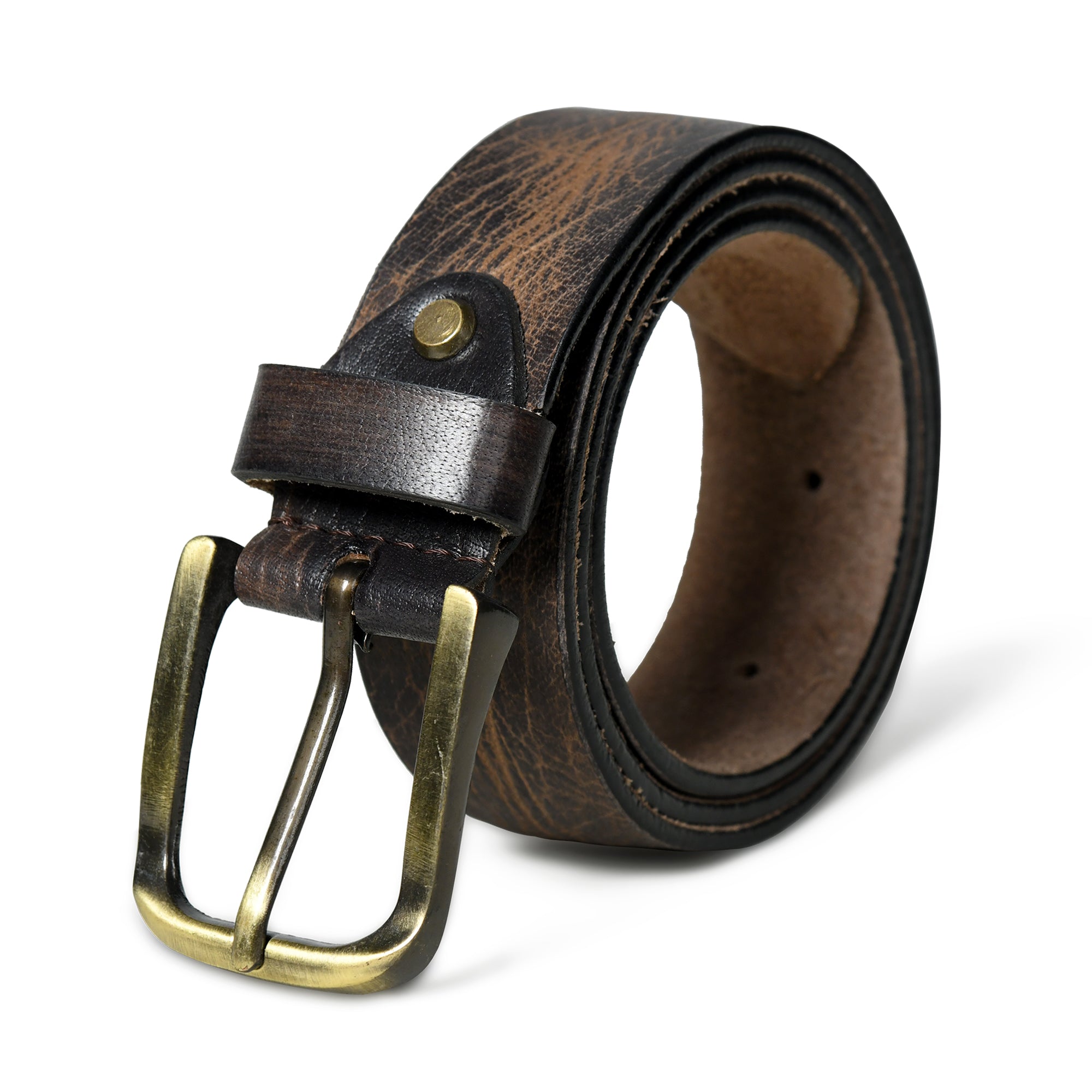 Eden Dark Brown Men&amp;#39;s Leather Belt