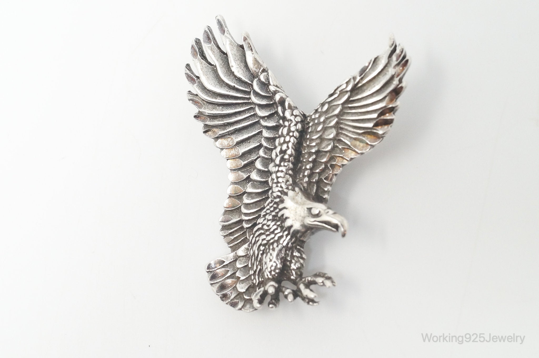 Vintage Native American Shube&amp;#39;s Manufacturing Inc Sterling Silver Eagle Pendant