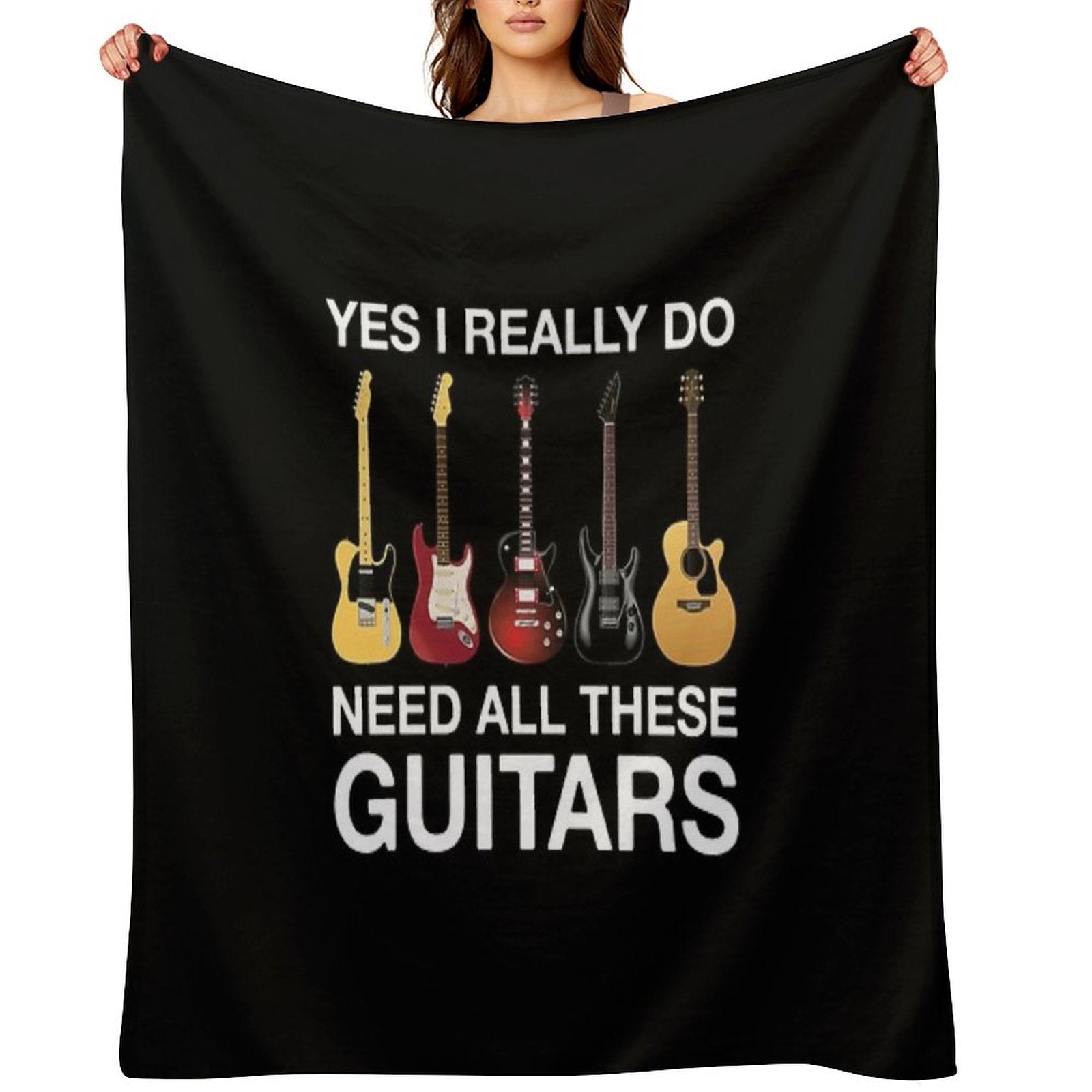 Yes I Really Do Need All These Guitars Throw Blanket