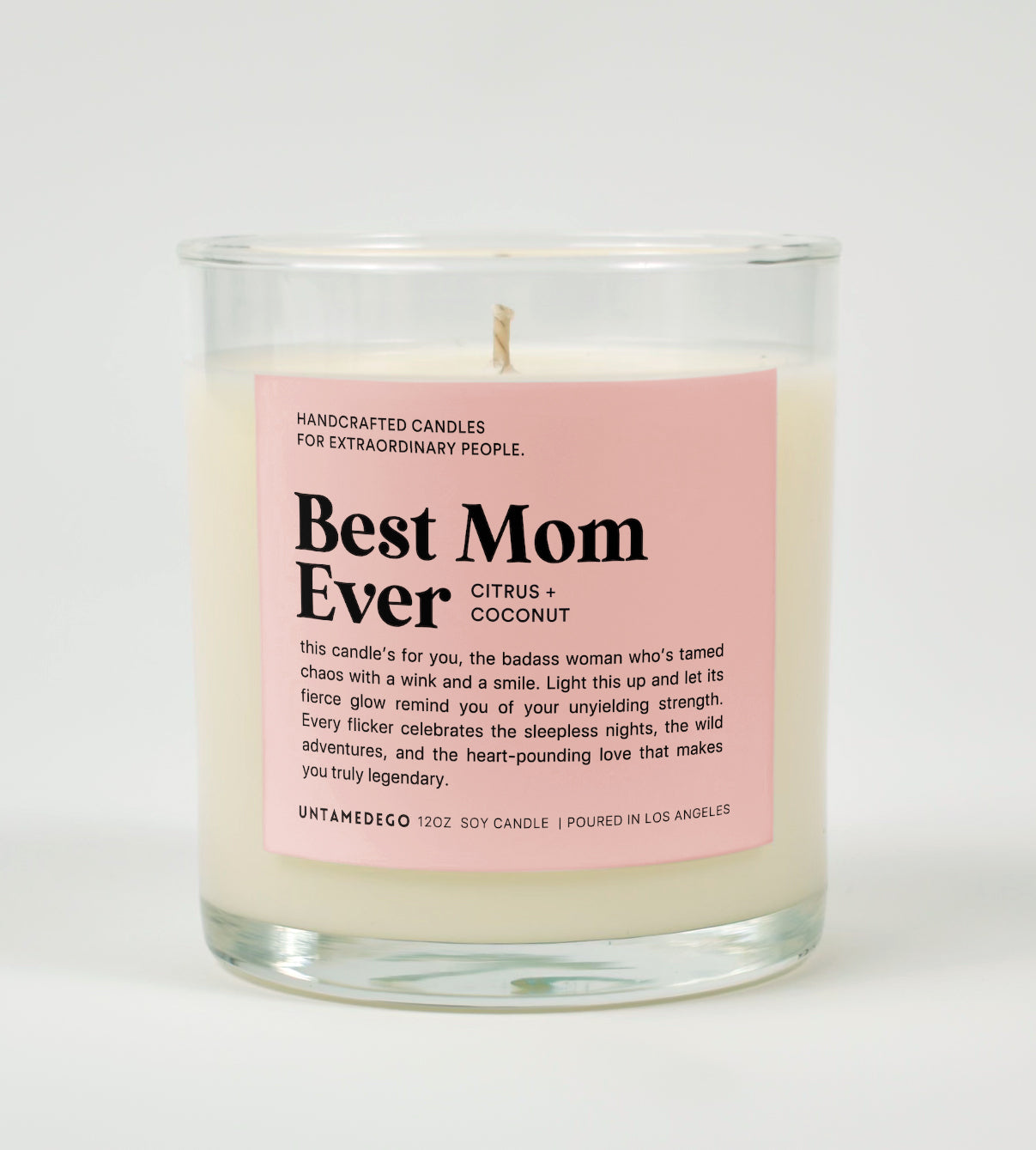 Best Mom Ever Glass Candle
