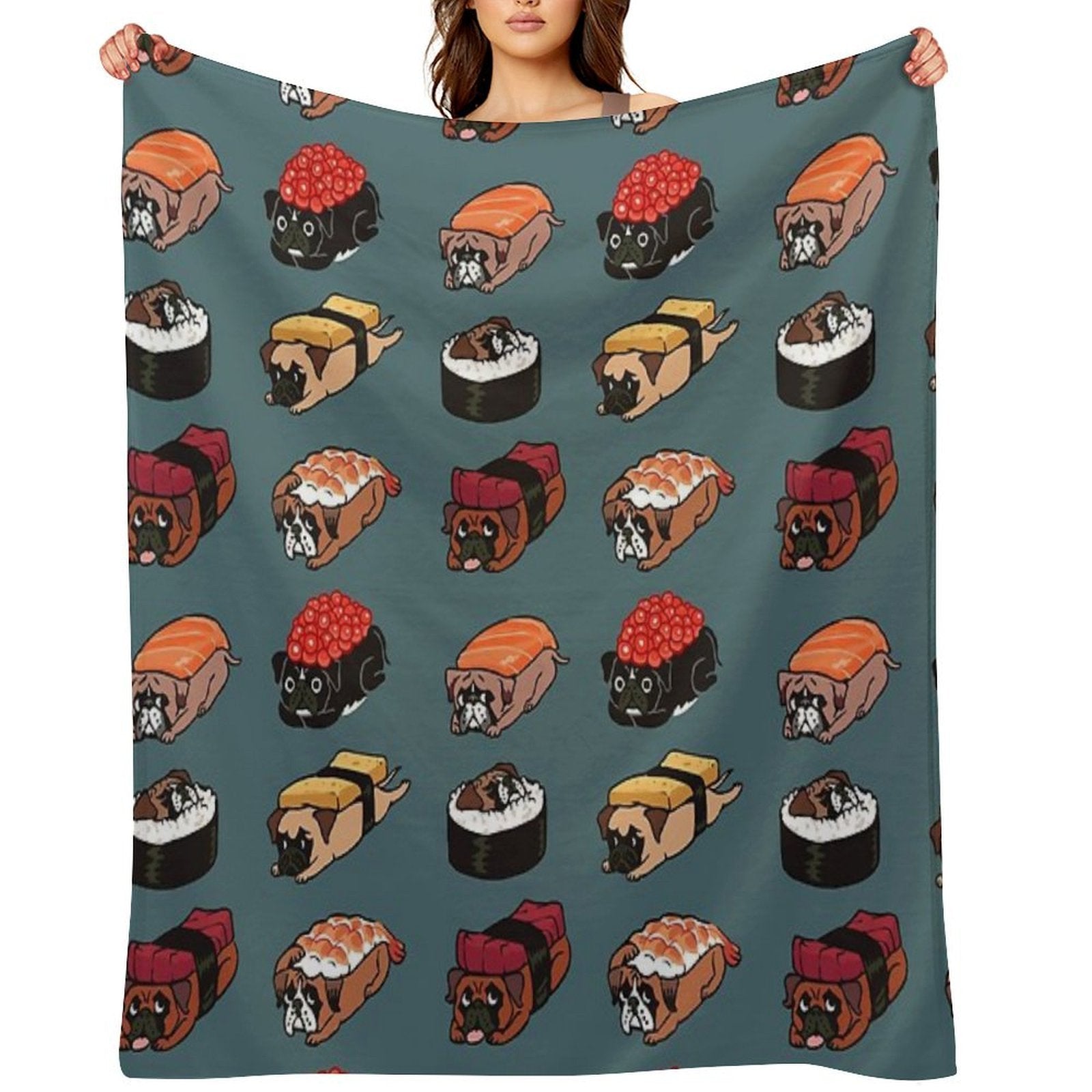 Sushi Boxers Throw Blanket