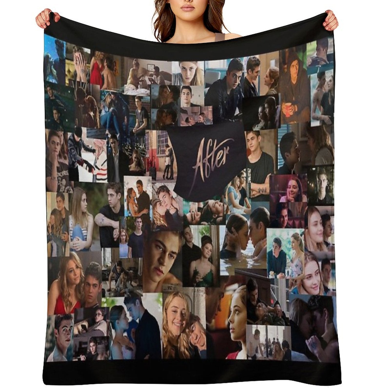 After Collage Throw Blanket