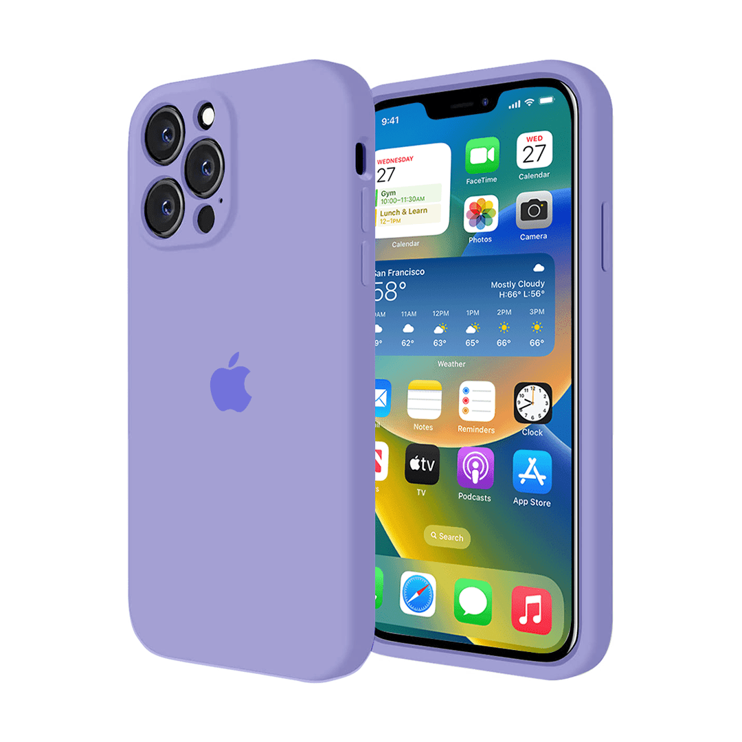 iPhone Camera Protection Silicone Case (Lilac)