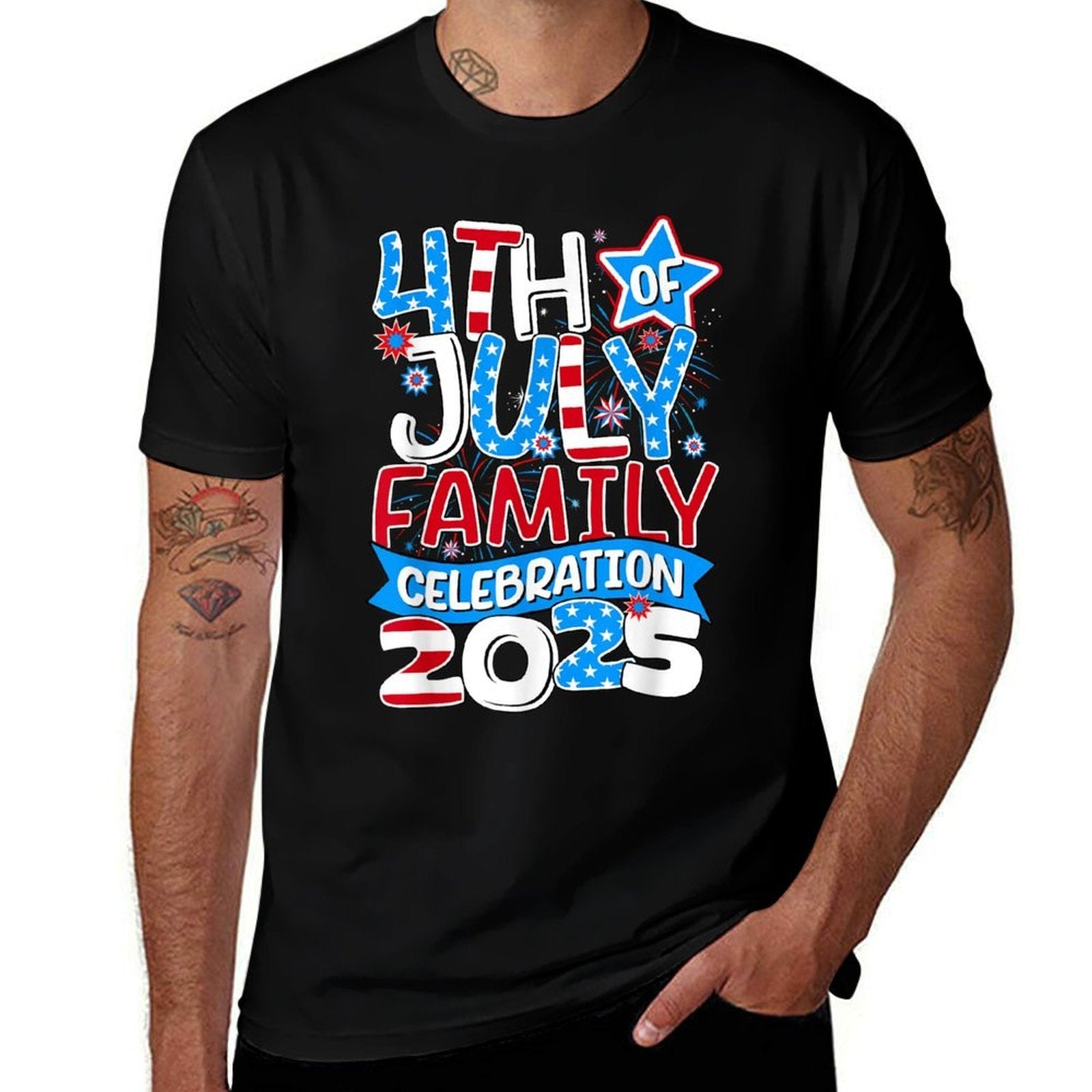 4th of July Family Celebration 2025 Family Matching Group Comfortable T-Shirt