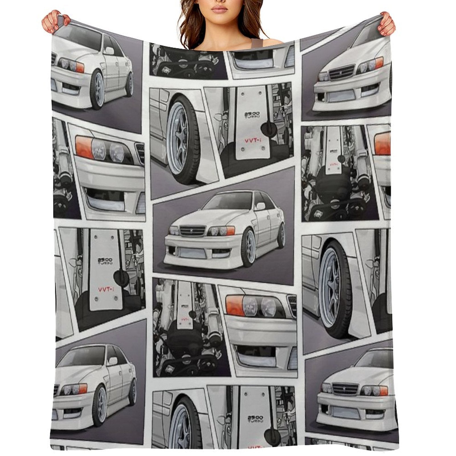 Chaser Jzx100 X 1Jz Engine Throw Blanket