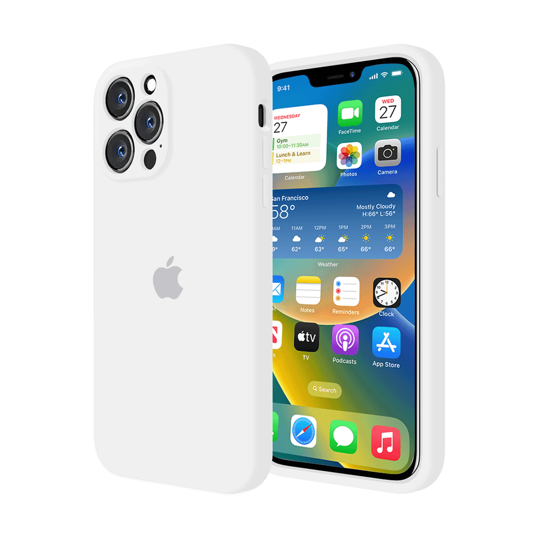 iPhone Camera Protection Silicone Case (White)