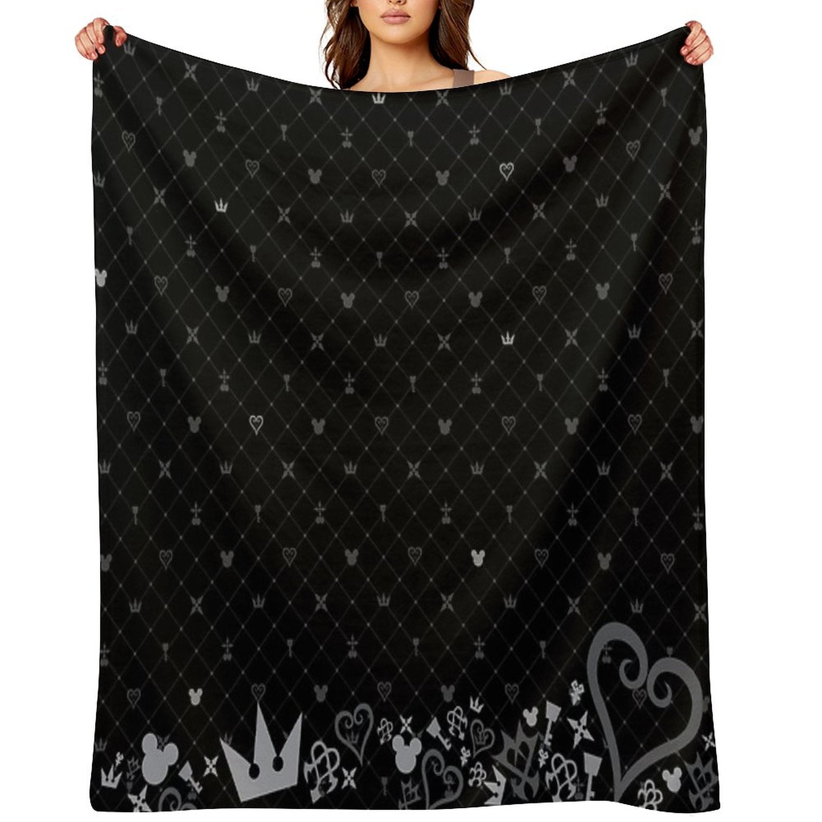Kingdom Hearts Pattern2 Throw Blanket