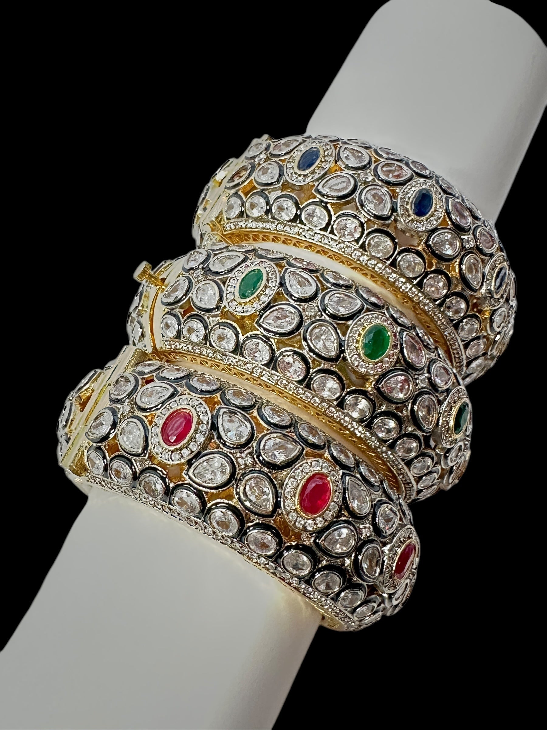 B400 High quality Victorian finish Polki bracelet  - one size ( READY TO SHIP )