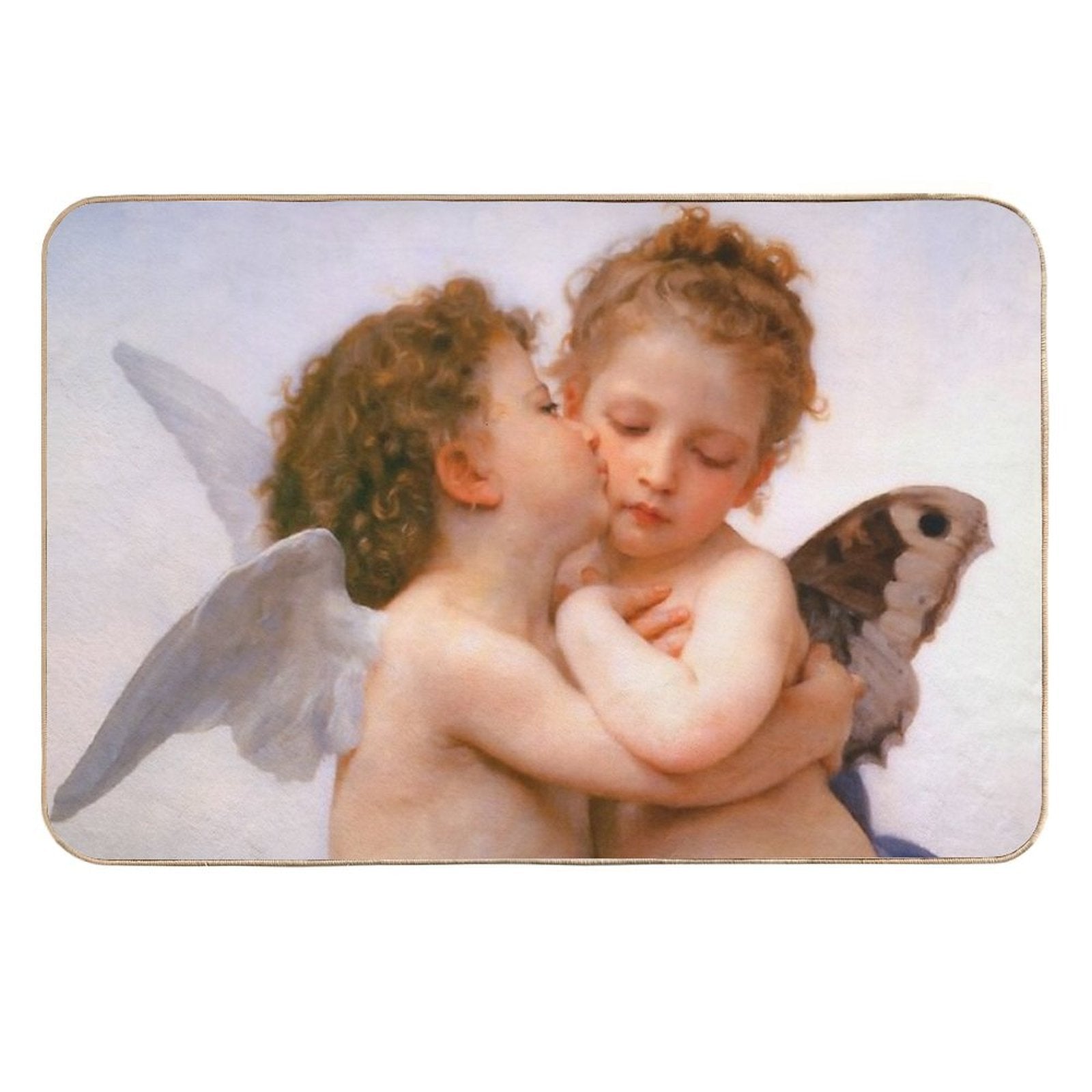 Angel Kiss Painting  Toxin-Free Bath Mat