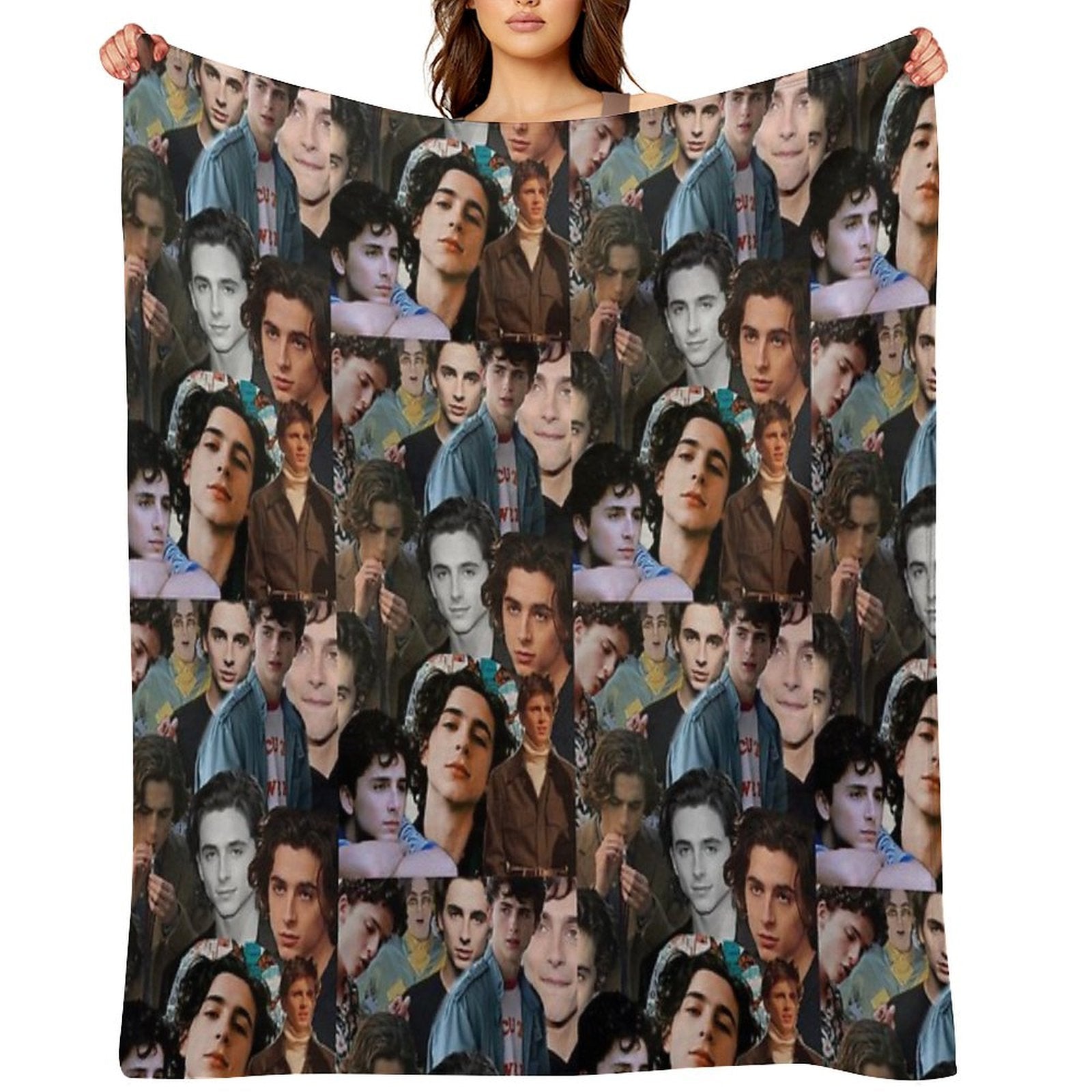 Timothee Chalamet Collage Design Throw Blanket