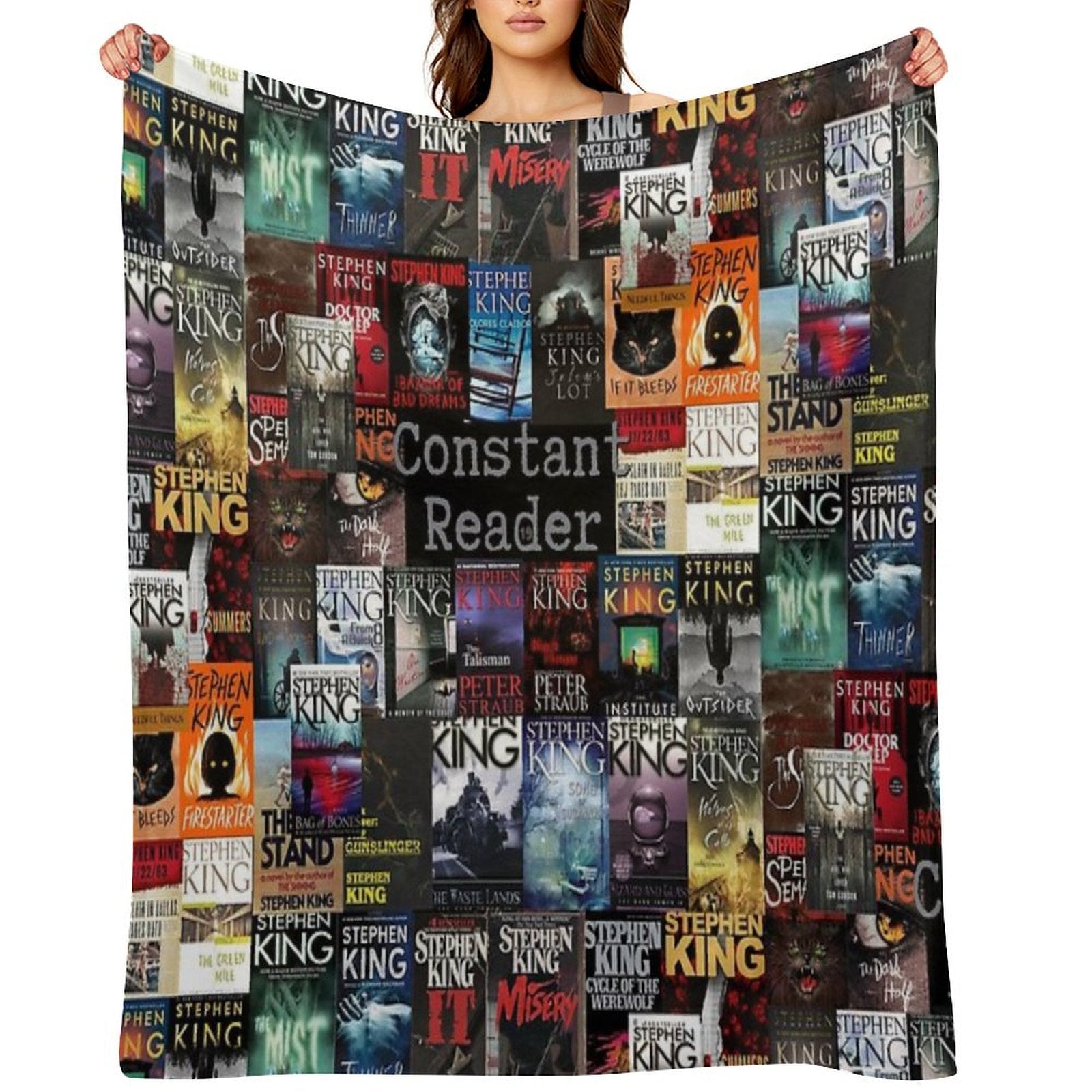 Stephen King Book Covers, Constant Reader Throw Blanket