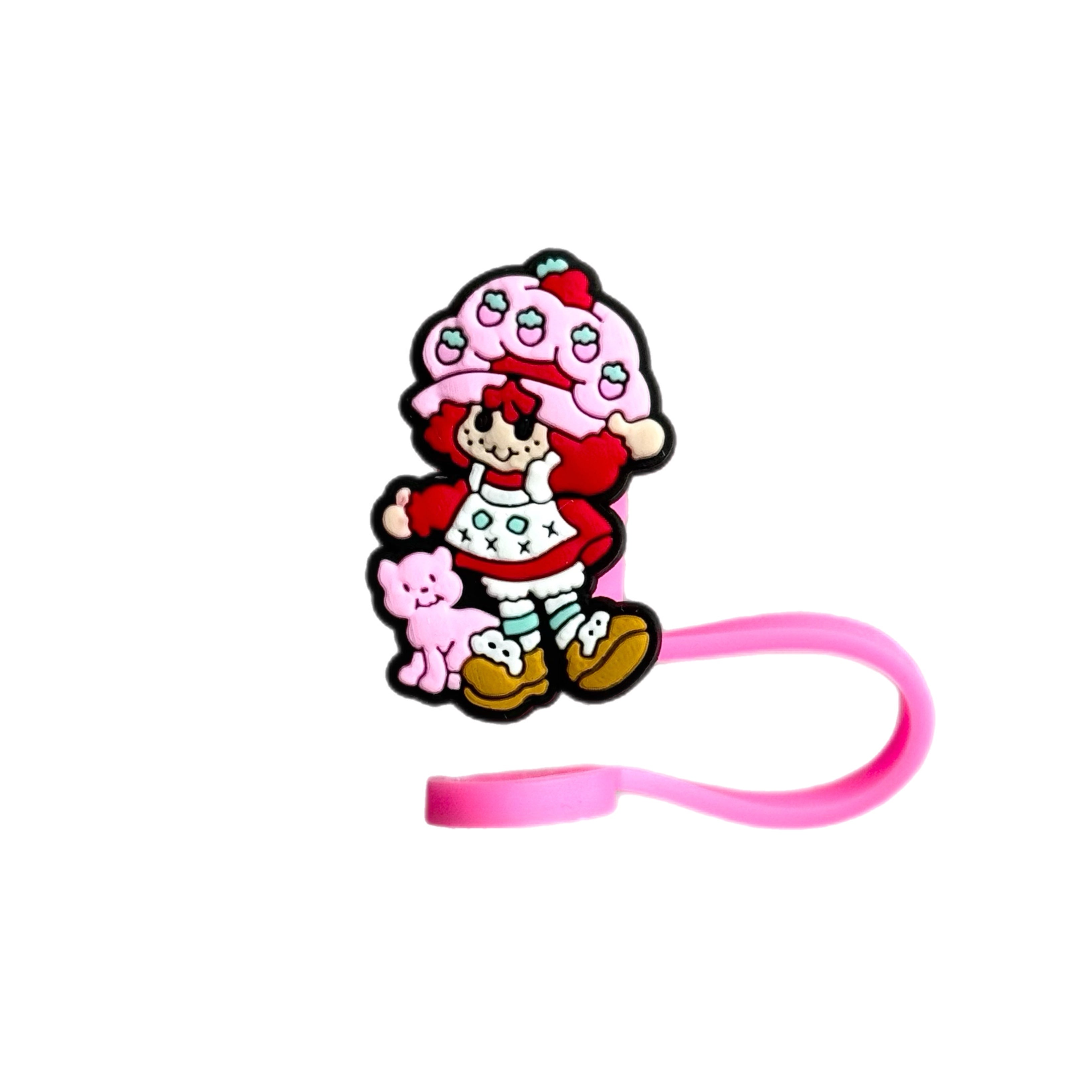 STRAWBERRY GIRL STRAW TOPPER