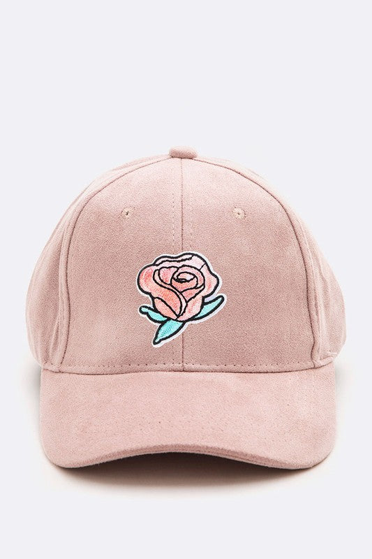 “Rose Voyage” Suede Cap