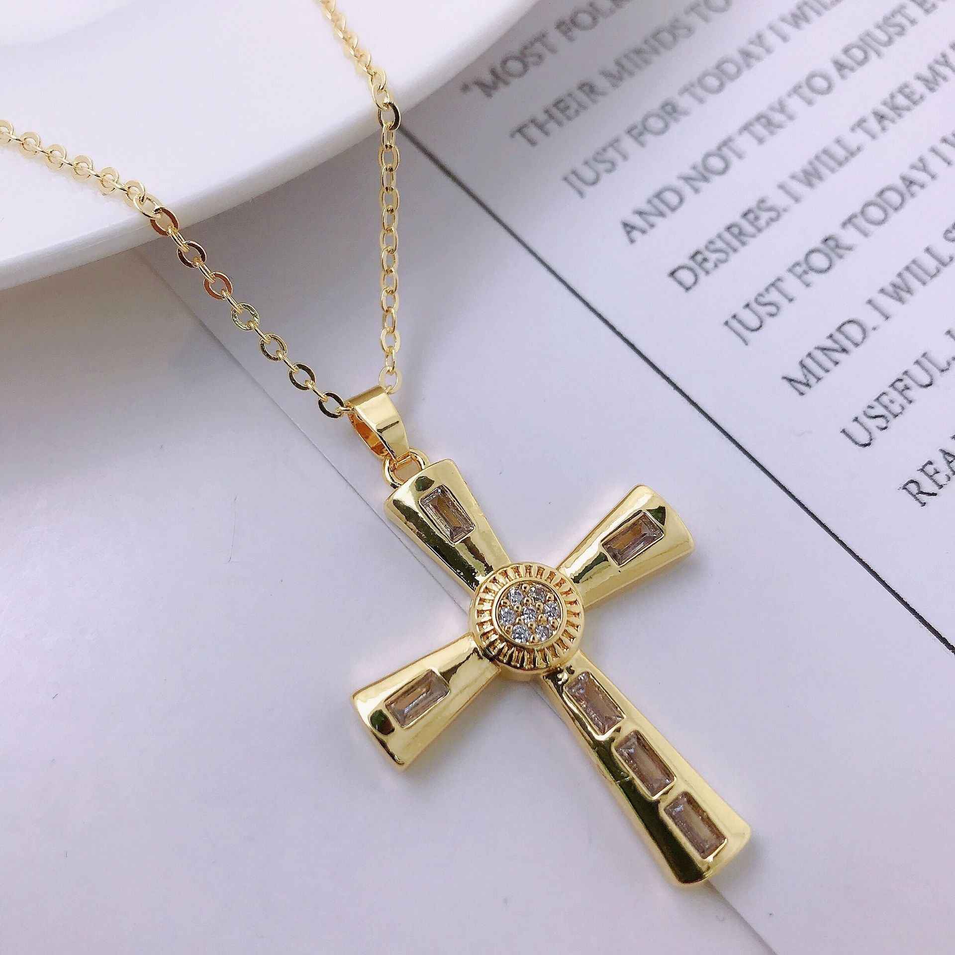 Niche Personality Hip Hop Men's Cross Necklace Pendant - Hip Hop Men's Cross Necklace