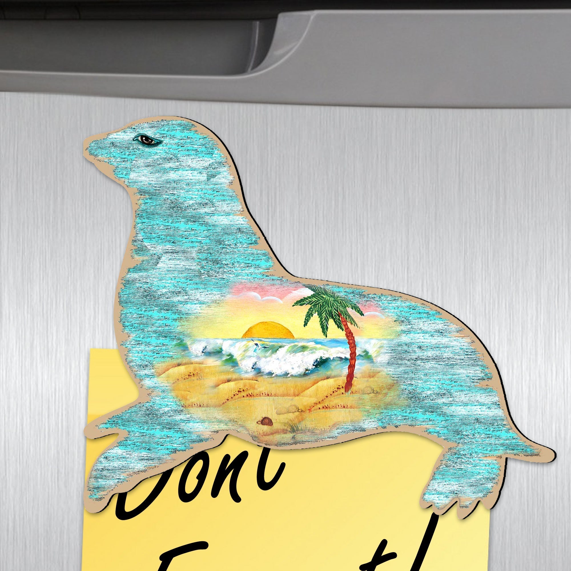 Sea Lion Shaped Refrigerator Coastal Magnets Set of 3