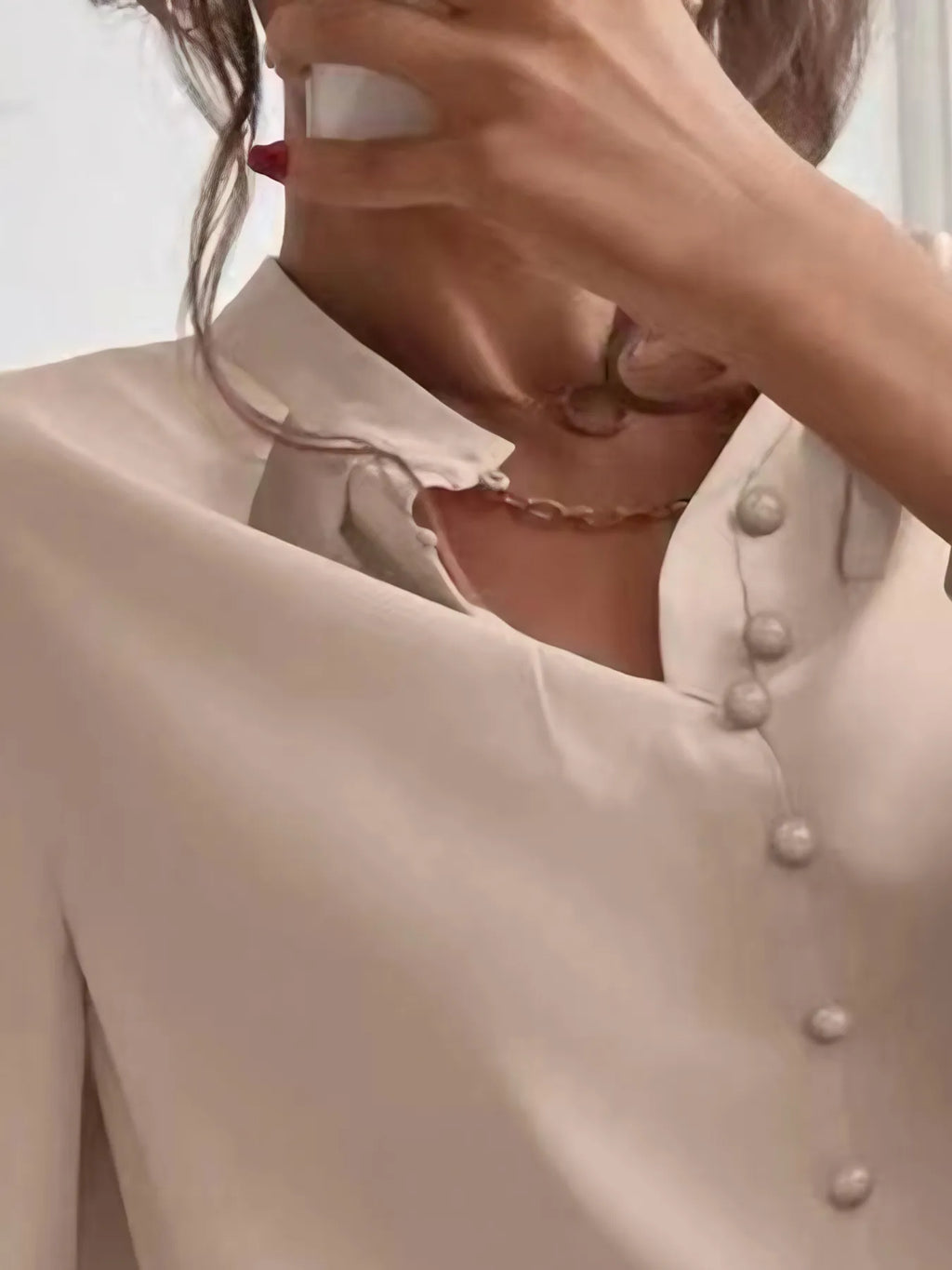 Button Up Long Sleeve Shirt 100 Percent Polyester Durable