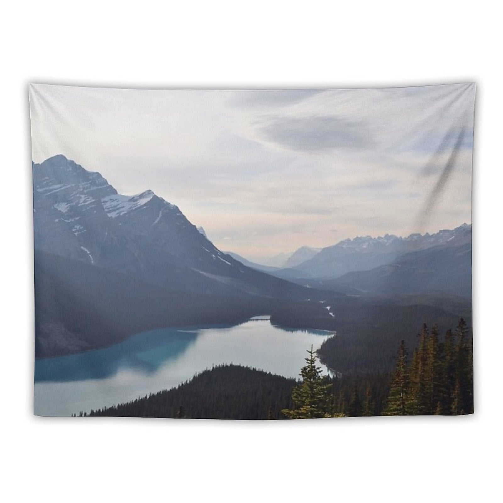 Mountain Lake Forest Dream Tapestry