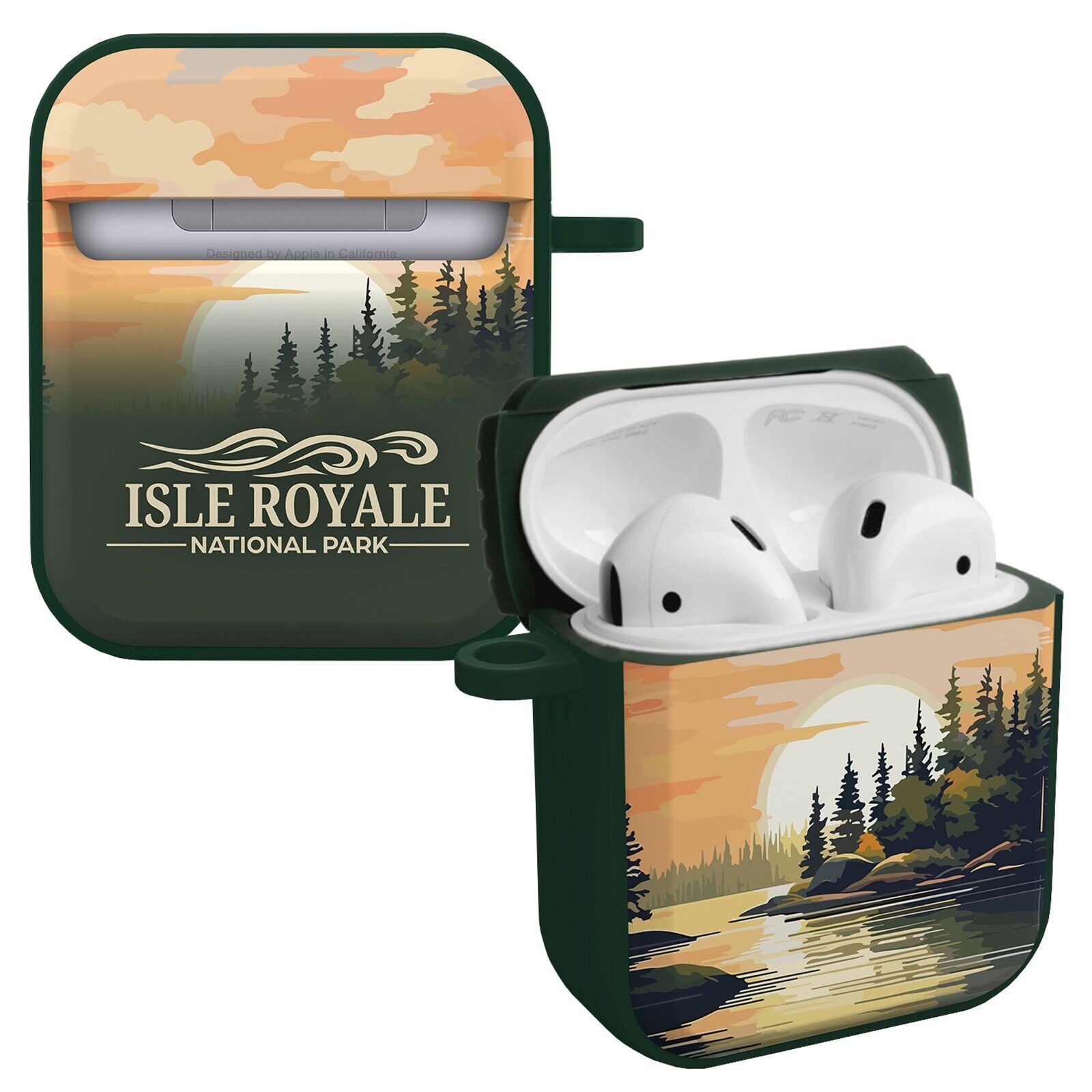 National Parks Isla Royale HDX Apple Airpods Gen 1 &amp;amp; 2 Case Cover