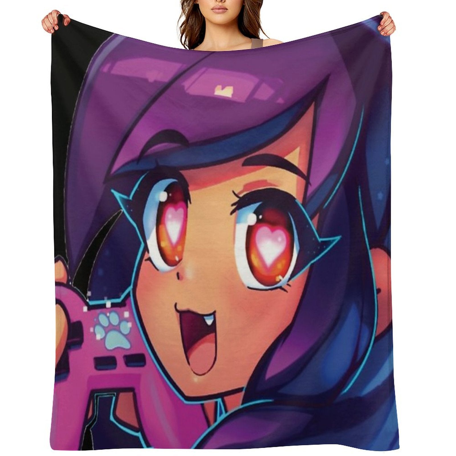 Aphmau with Video Game Throw Blanket