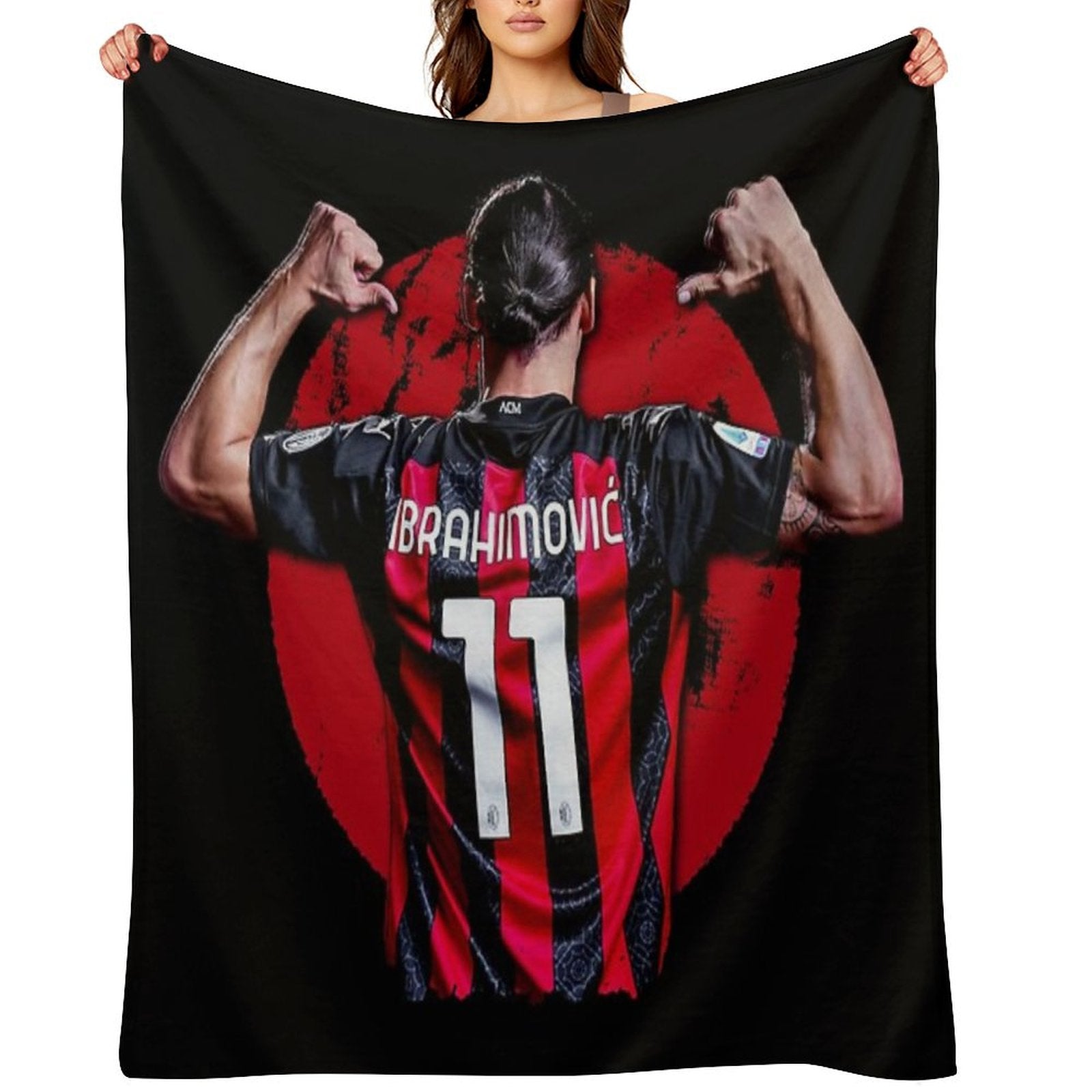 Zlatan Ibrahimovic Ac Milan Throw Blanket