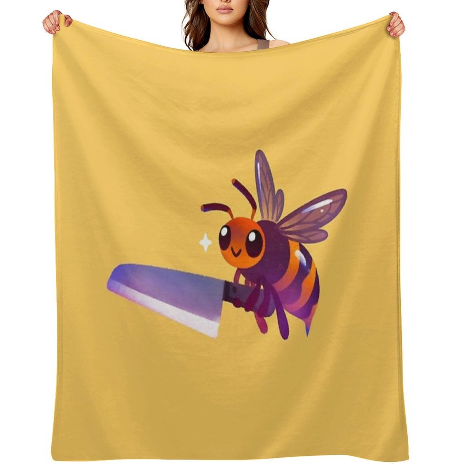 Asian Giant Hornet Throw Blanket