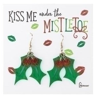 Kiss Me Under the Mistletoe Earrings