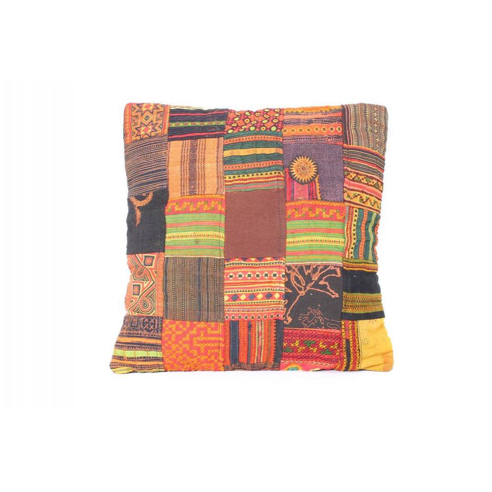 Patchwork Hmong Fabric Decorative Pillow Cover - Thailand