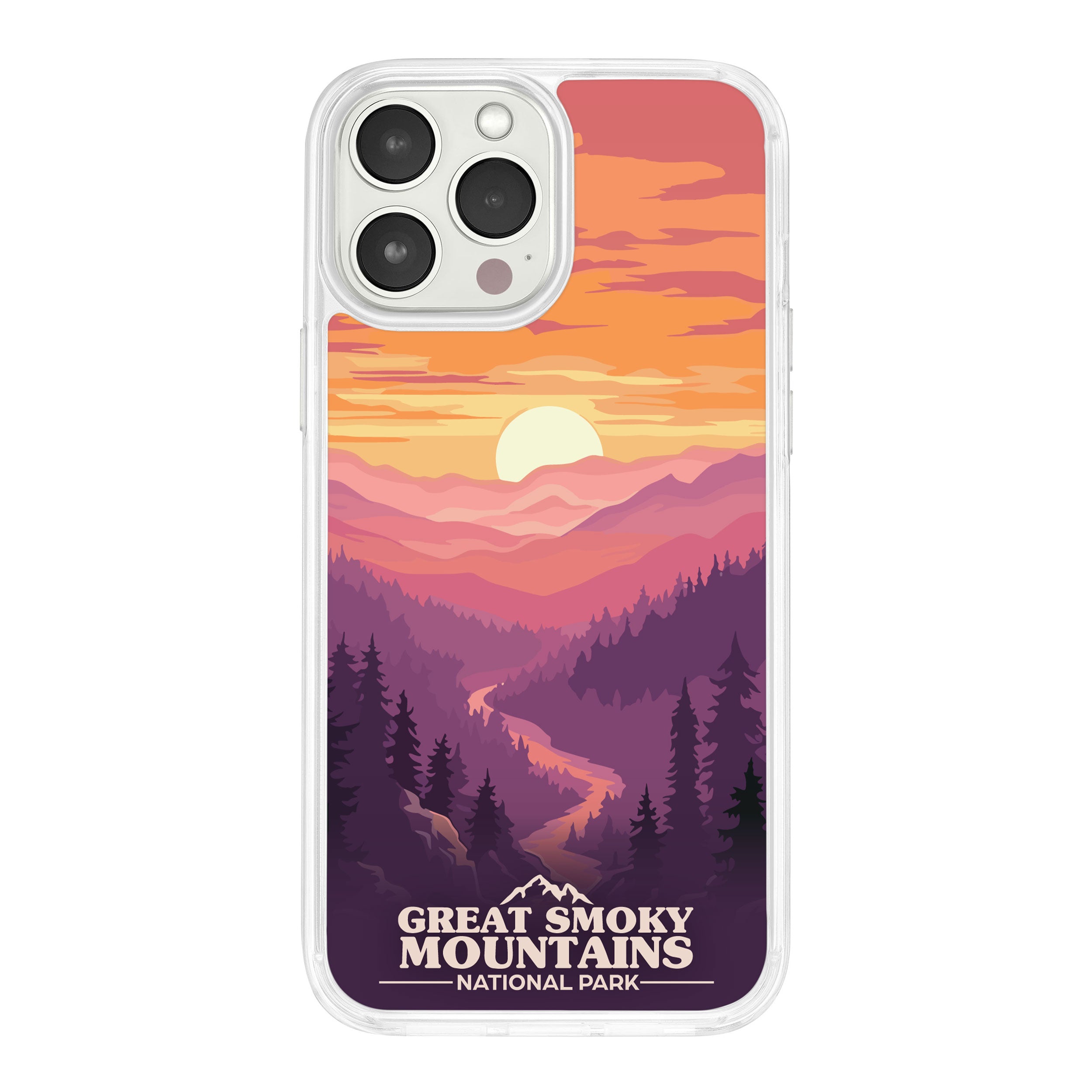 National Parks Great Smoky Mountains HD Apple iPhone 15 Series Mag-Safe Phone Case