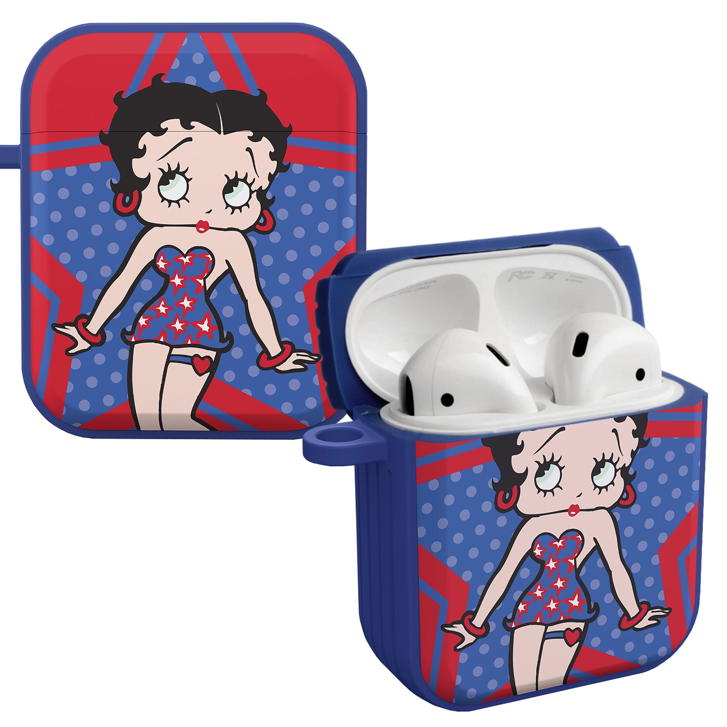 Betty Boop Red White &amp;amp; Boop HDX Apple AirPods Gen 1 &amp;amp; 2 Case Cover