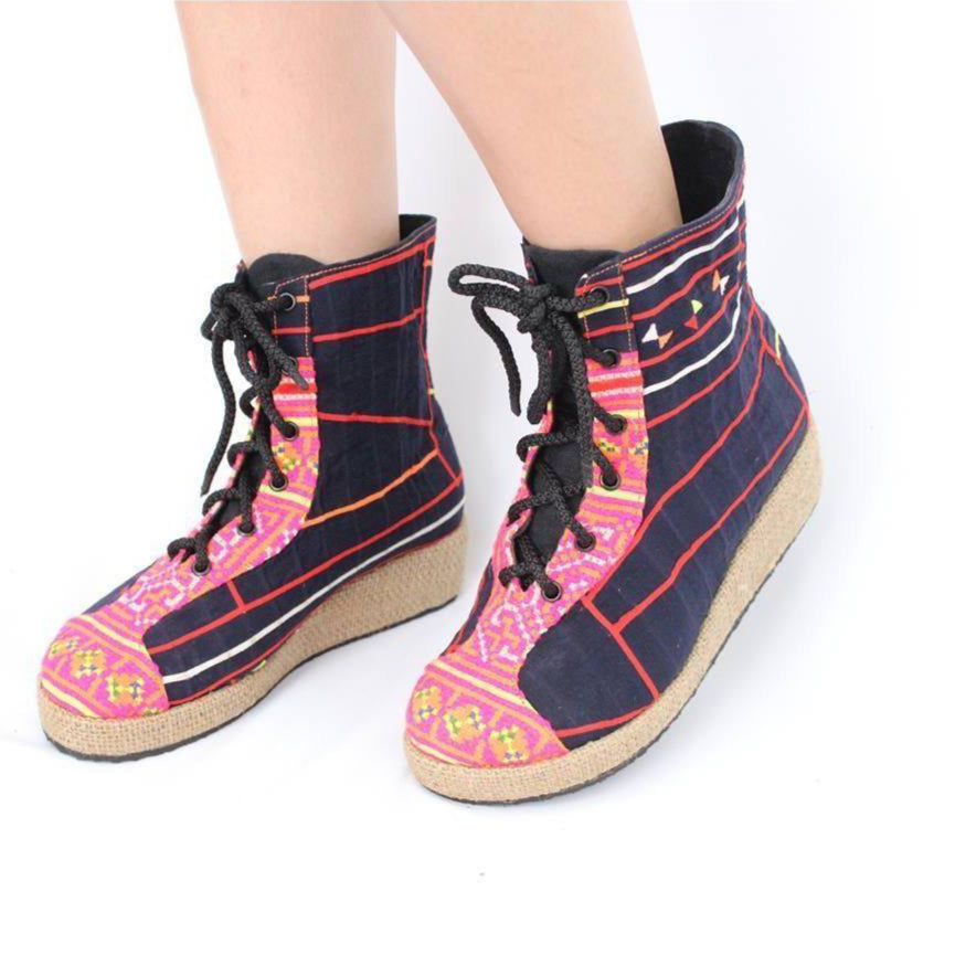 Hmong Upcycled Textile Booties - Thailand