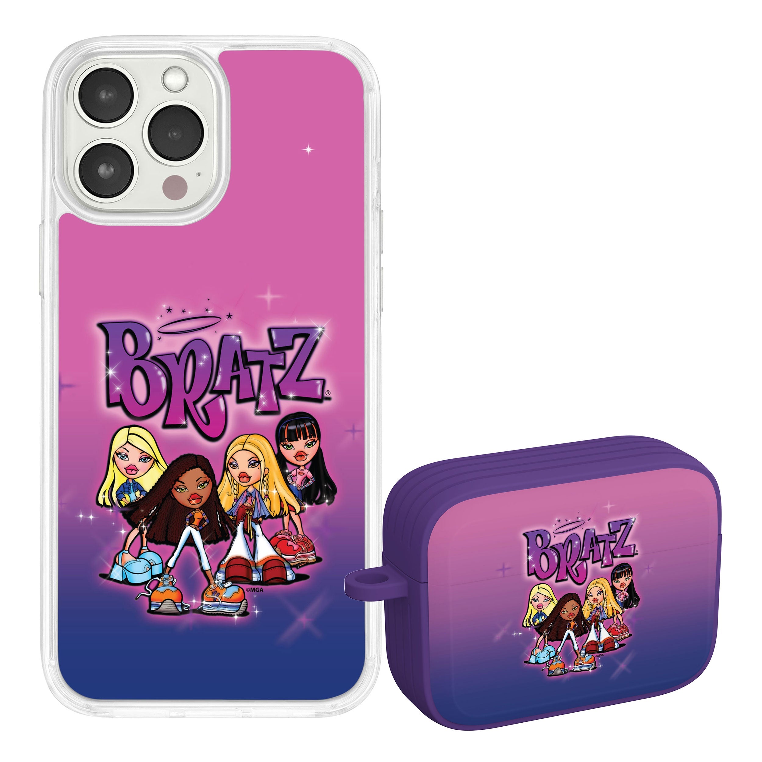Bratz® Classic HD Apple iPhone 14 Mag-Safe Phone Case and AirPods AirPods Pro Combo Package
