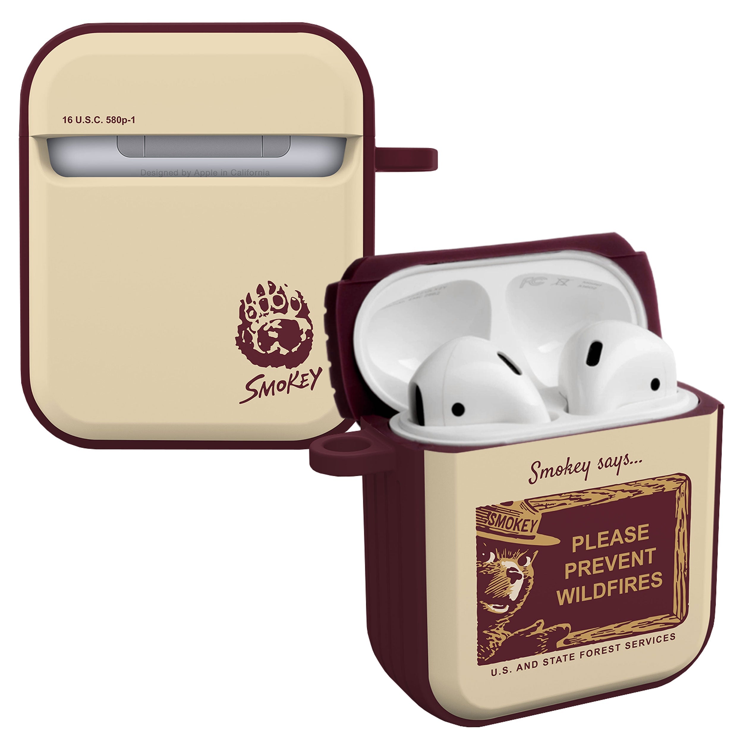 Smokey Bear Classic HDX Apple AirPods Gen 1 &amp;amp; 2 Case Cover